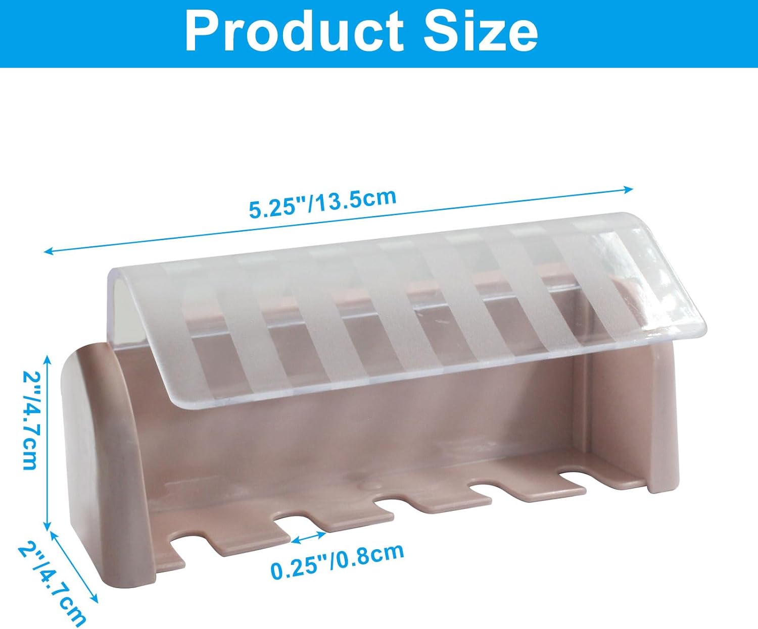 Zorfeter 5 Slots Pink Wall-Mounted Toothbrush Holder