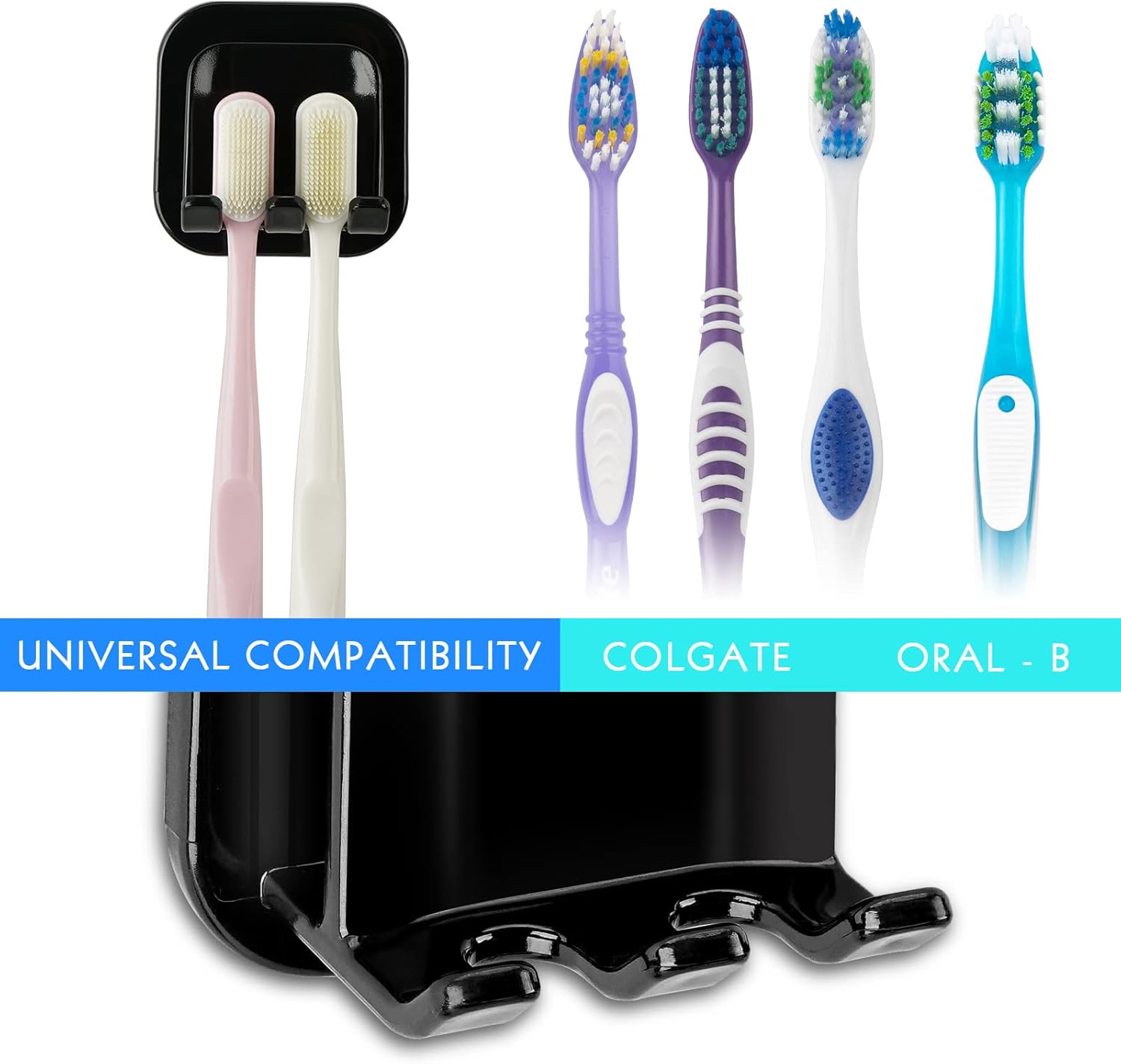 Efficient Space Utilization 2-in-1 Toothbrush and Gargle Cup Holder
