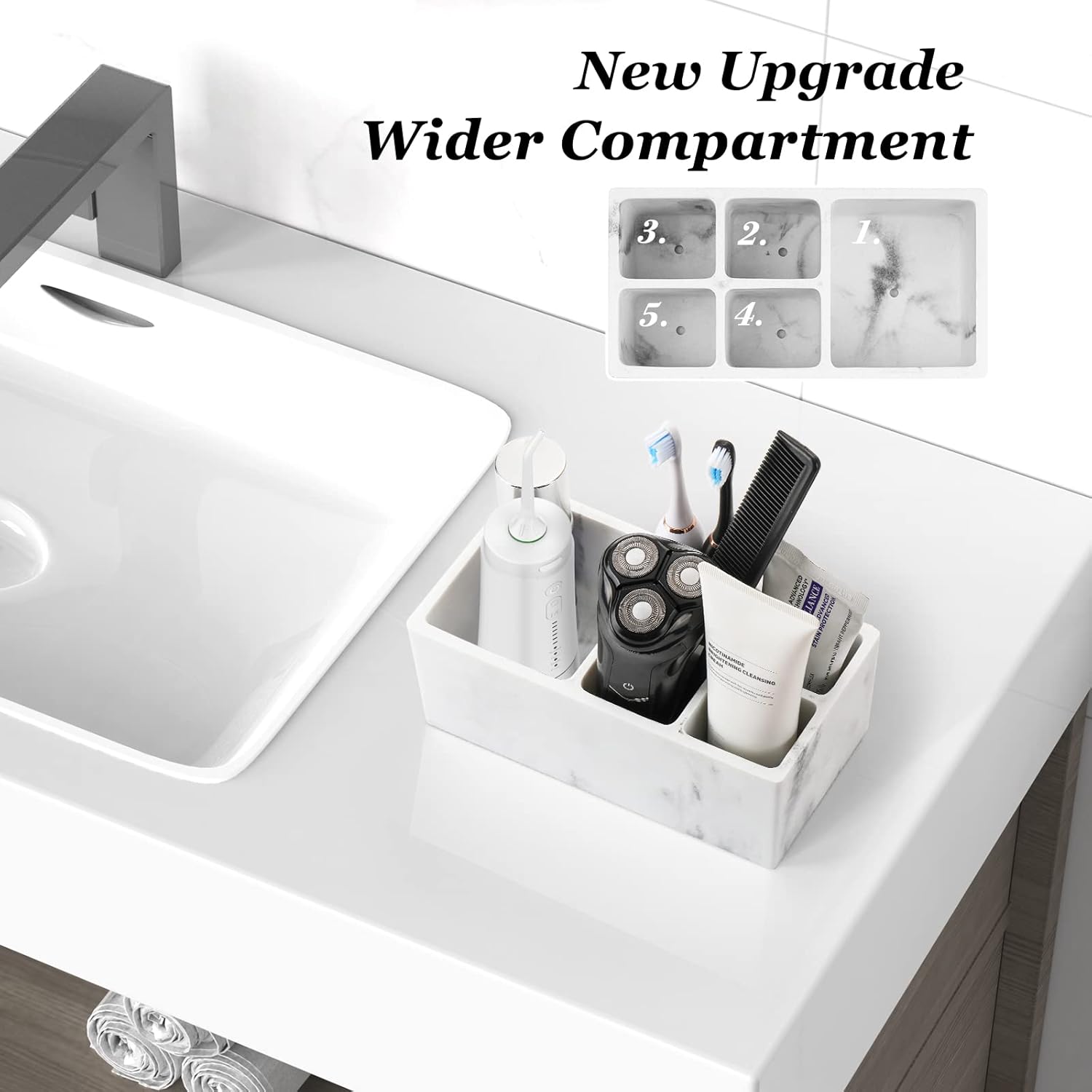Luxspire Toothbrush Holder with 5 Slots