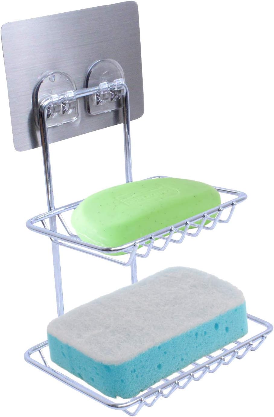 Royal Brands Removable Double Layer Chrome Bathroom Soap Caddy