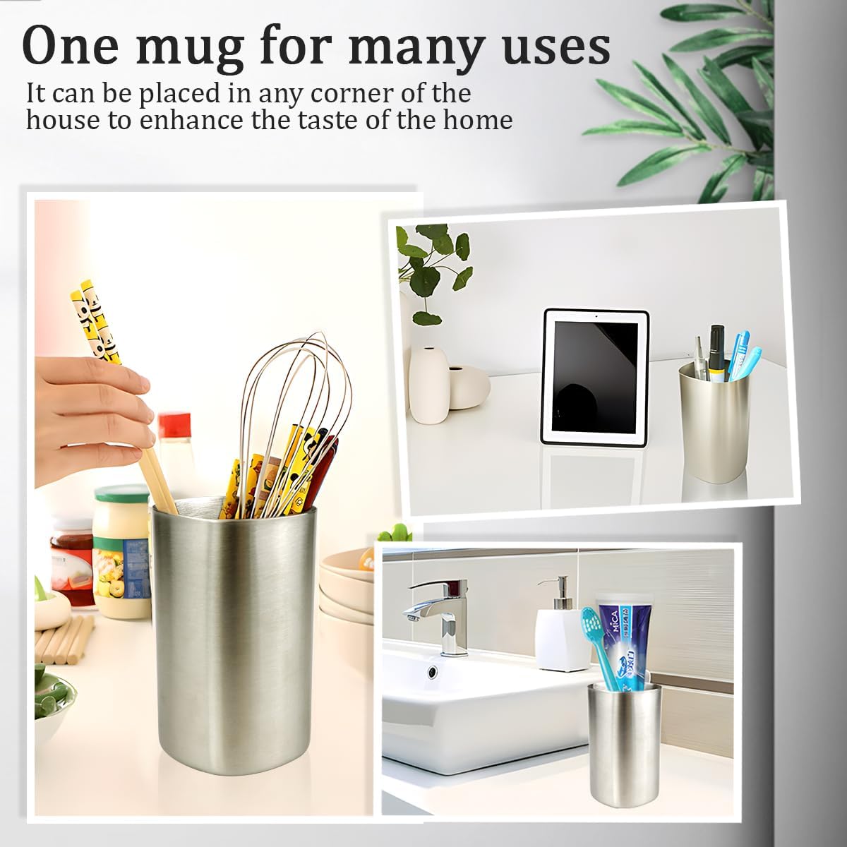 DOERDO Stainless Steel Toothbrush Holder 24x43-inch