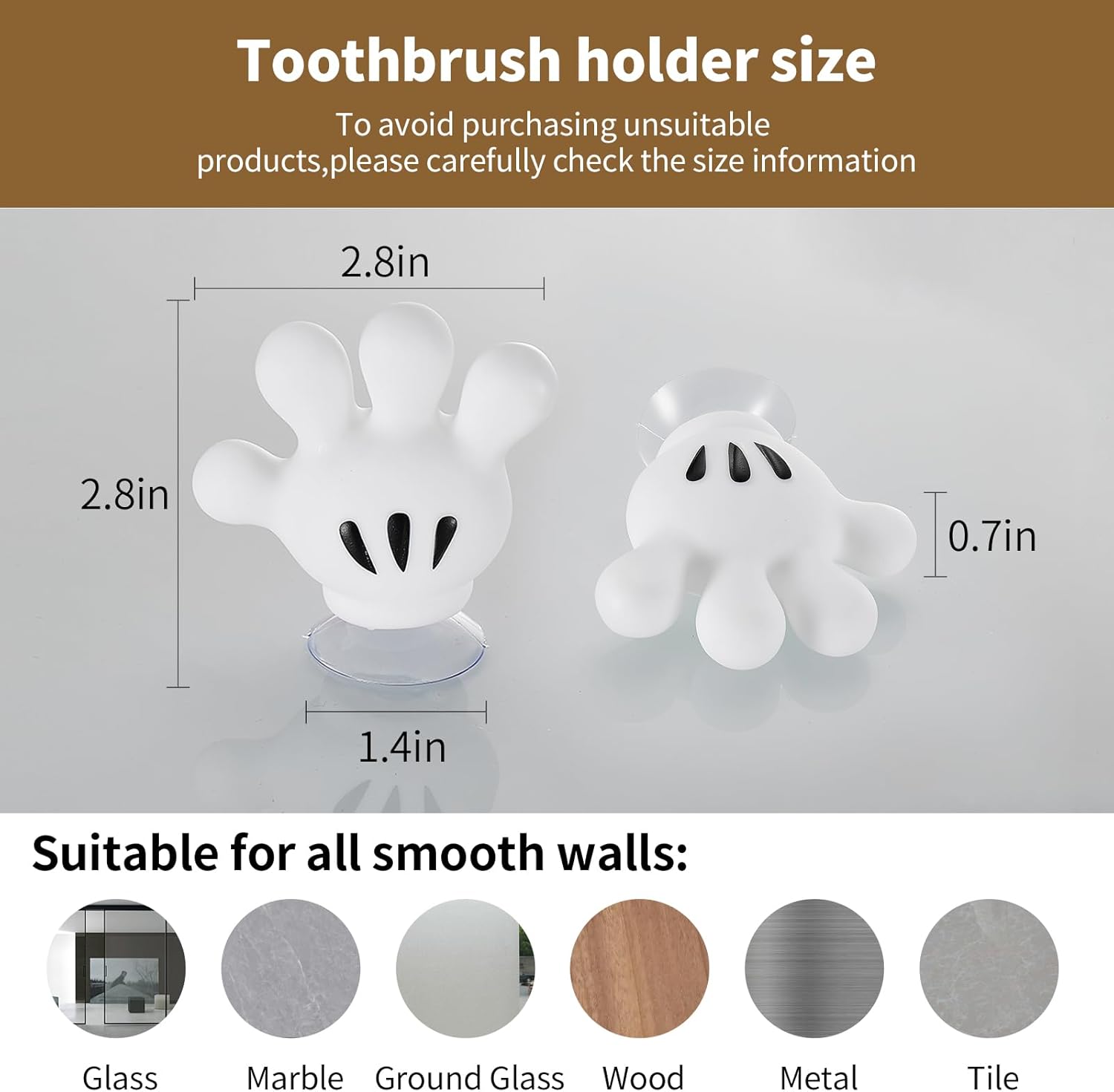 Perfect 2-Piece Toothbrush Holder with Unique Design