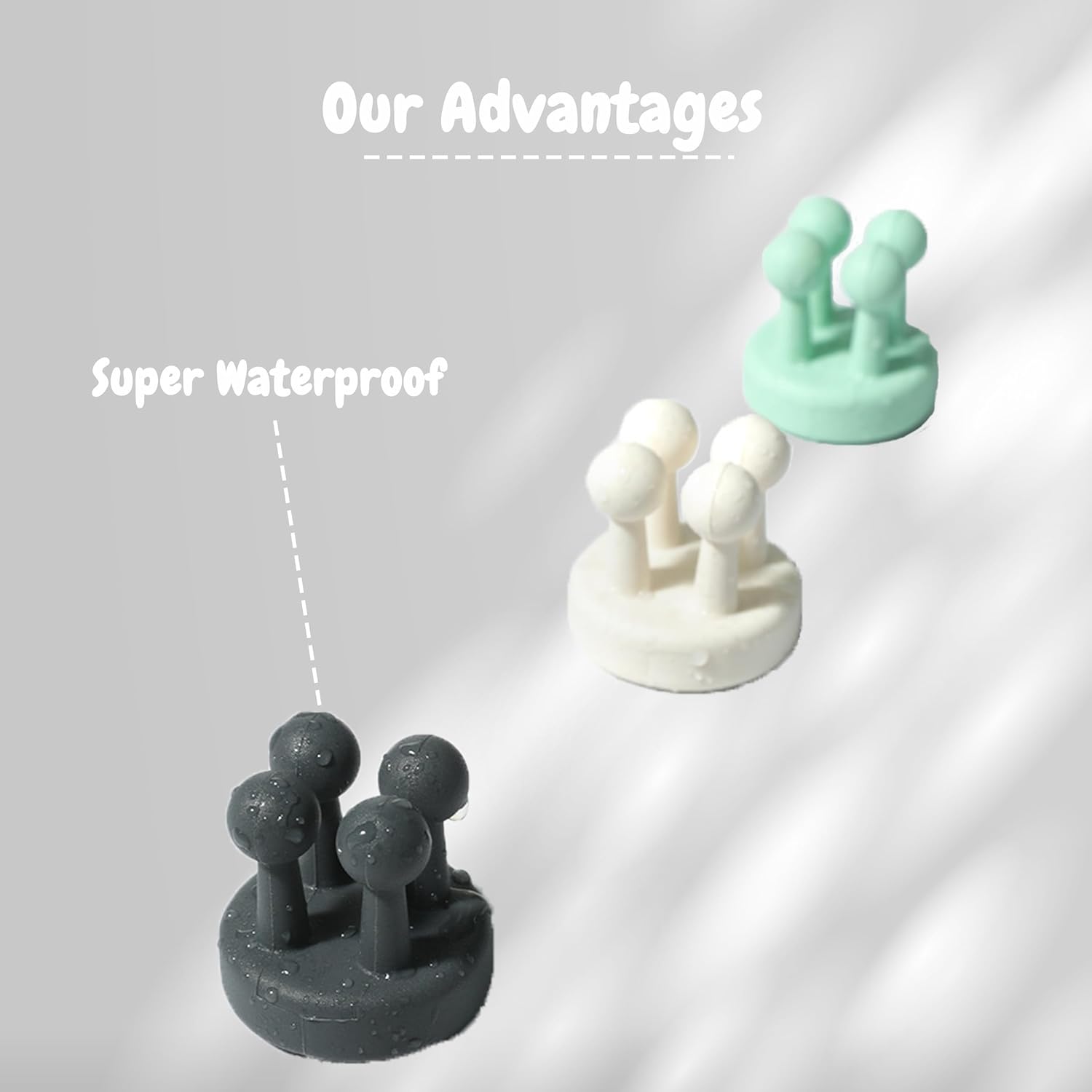 4Pcs Silicone Toothbrush Holders for Bathrooms