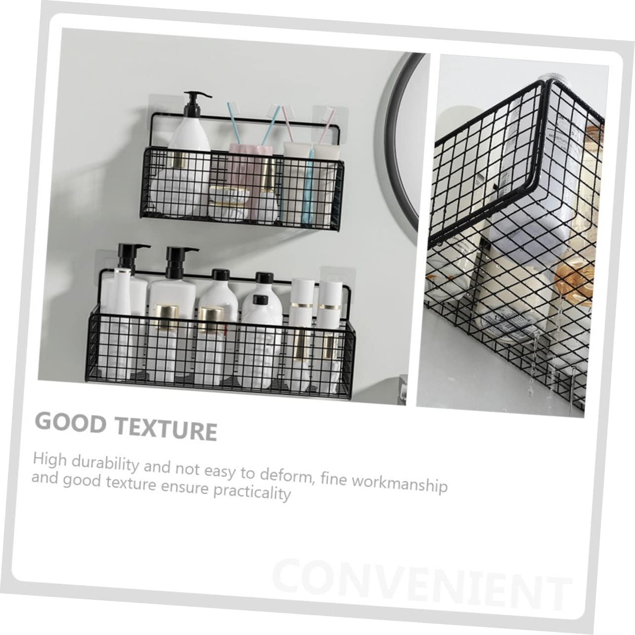 Sturdy Iron Shower Organizer for Bathroom Storage