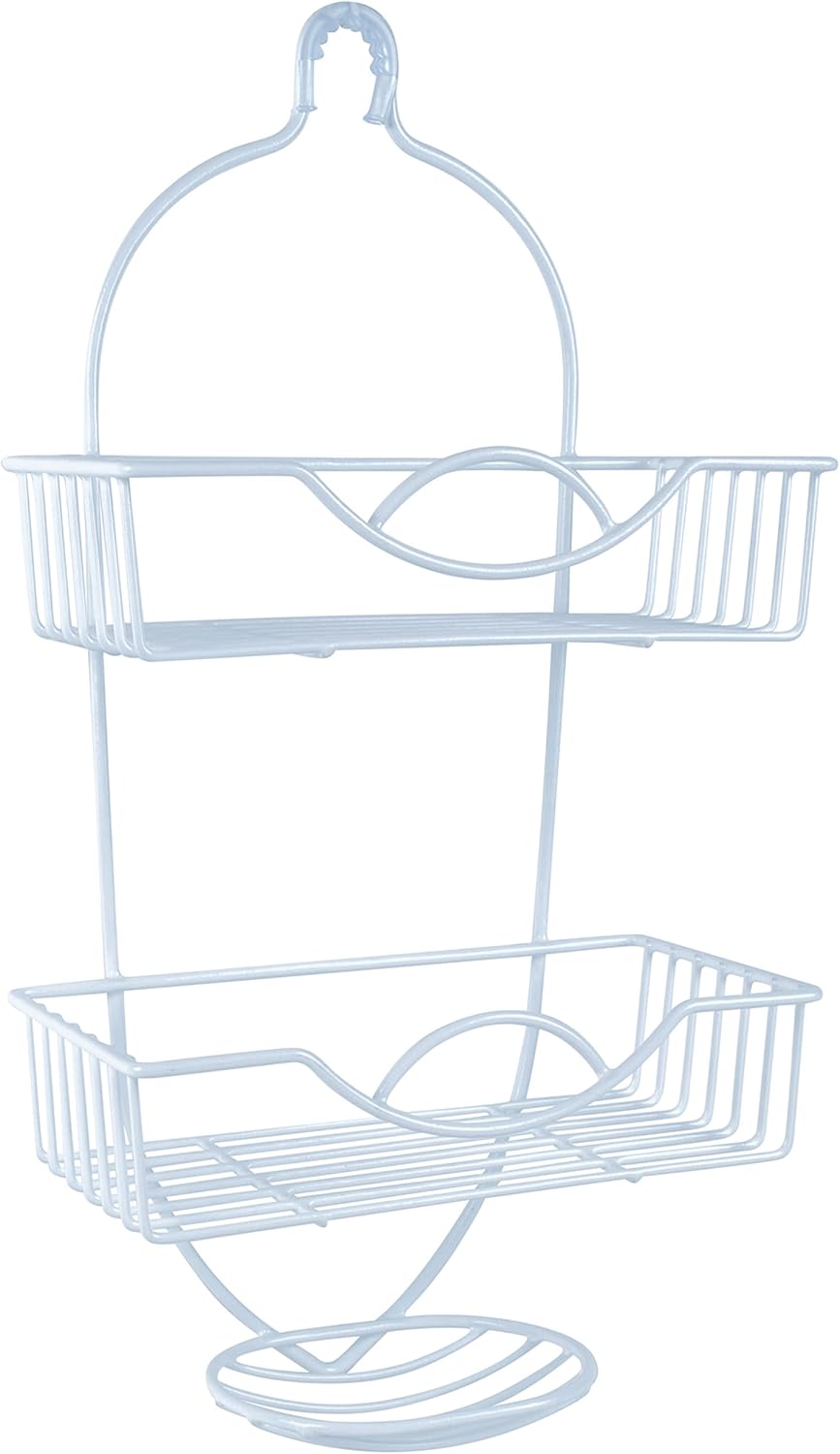 Bath Bliss 4010-WHT Rainbow Style Shower Caddy