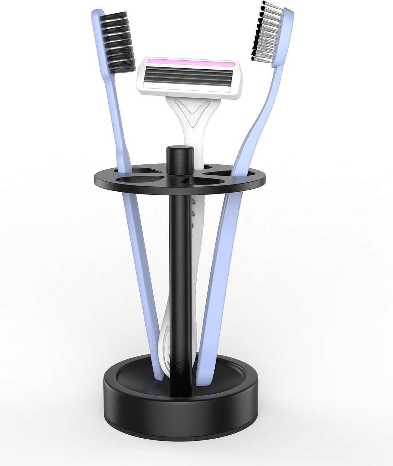 Black Toothbrush Holder Stand for Bathroom