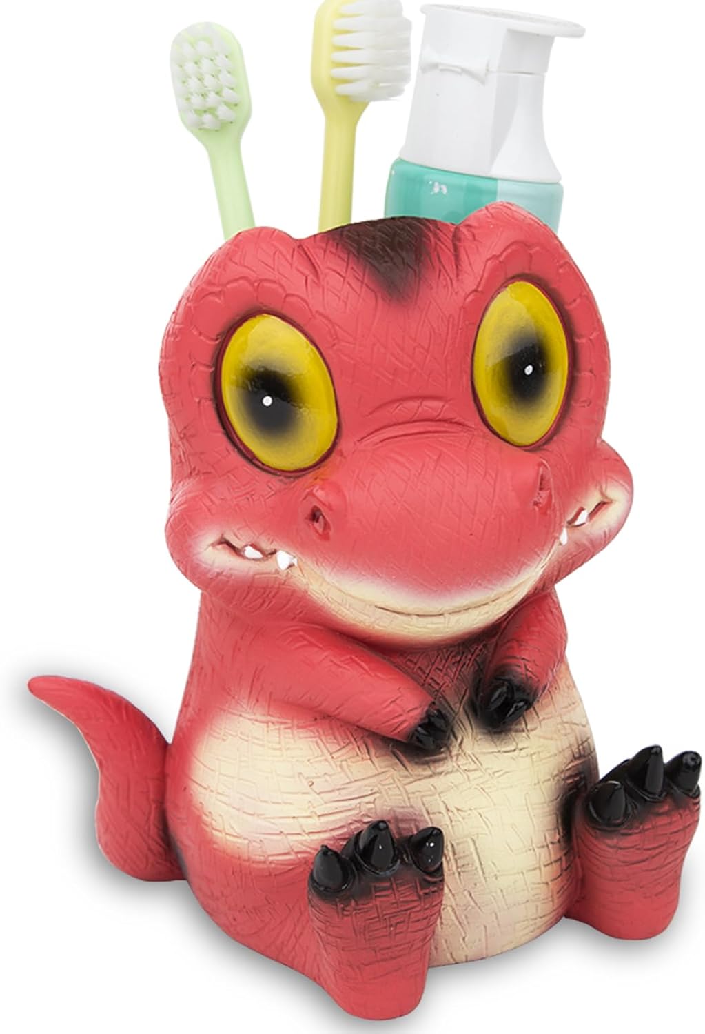 FlidRunest Dinosaur Toothbrush Holder - Pink