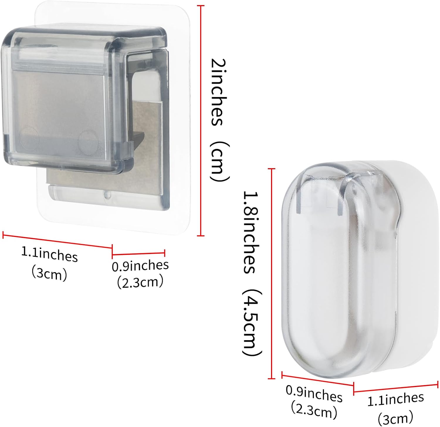 Ergonomic Wall-Mounted Toothbrush Holder for Bathroom Storage in 2Pack Grey