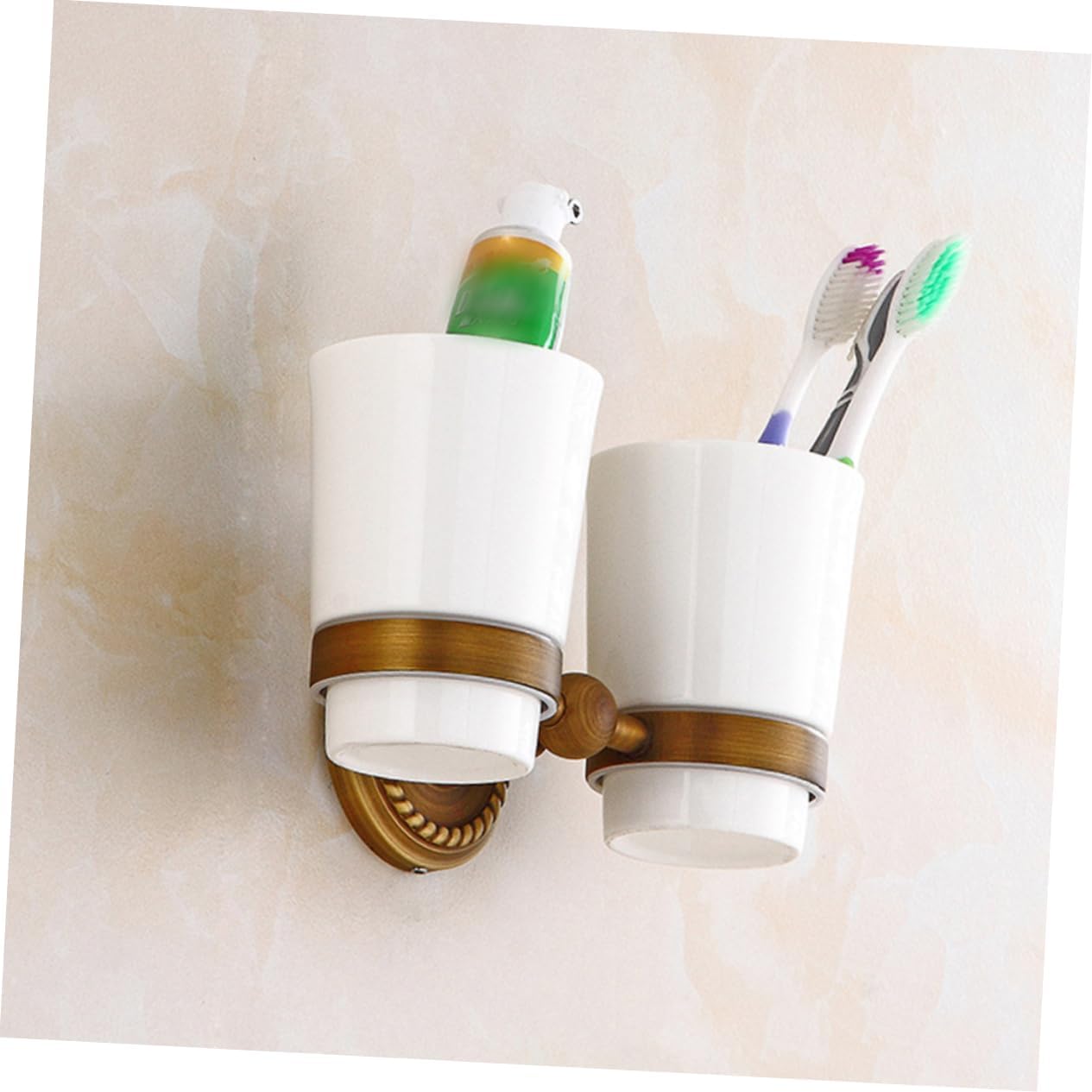 Vivid Wall-Mounted Toothbrush Cup Holder