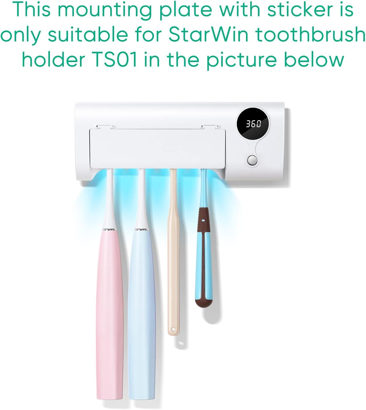 Mounting Plate with Sticker for StarWin Toothbrush Holder TS01
