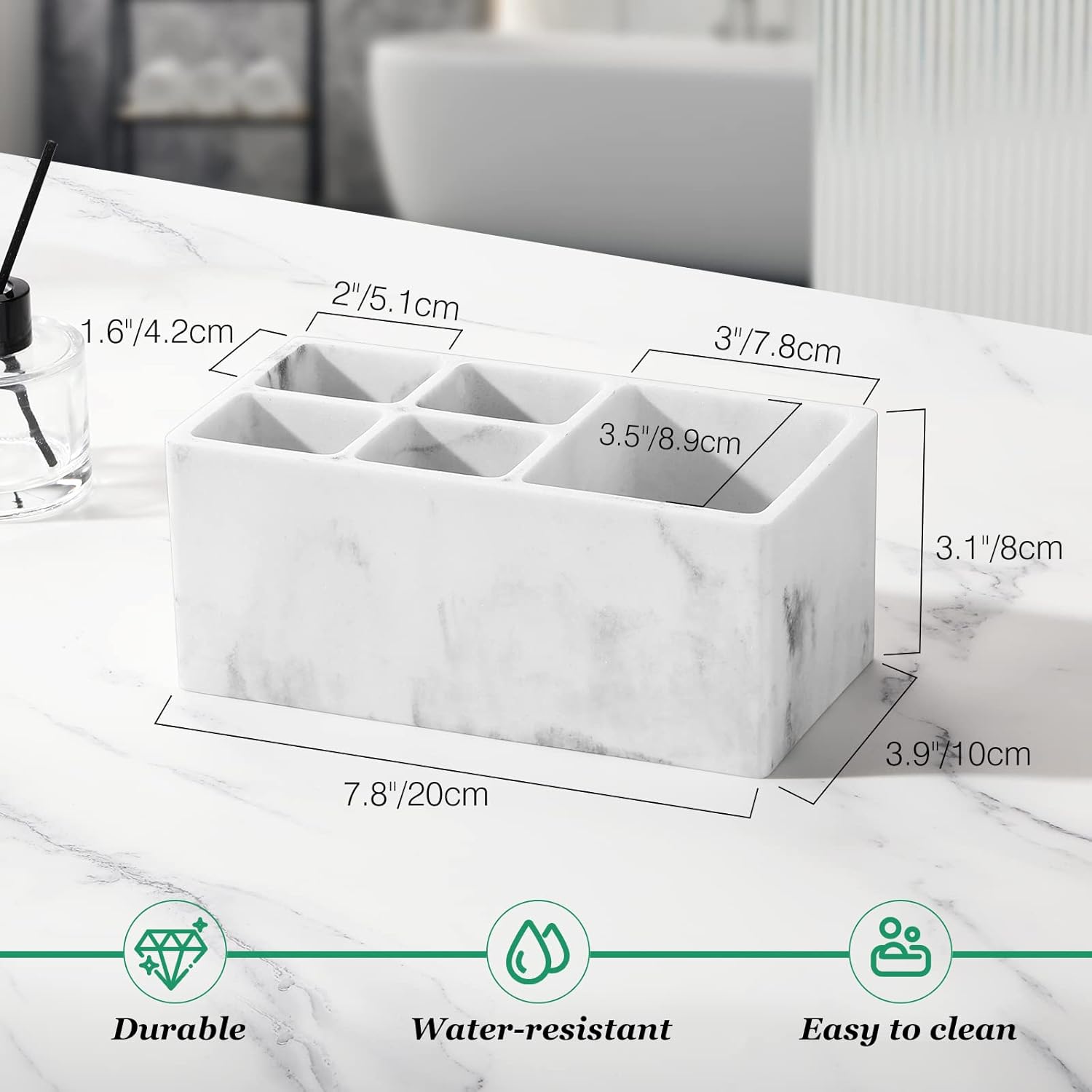 Luxspire Toothbrush Holder with 5 Slots