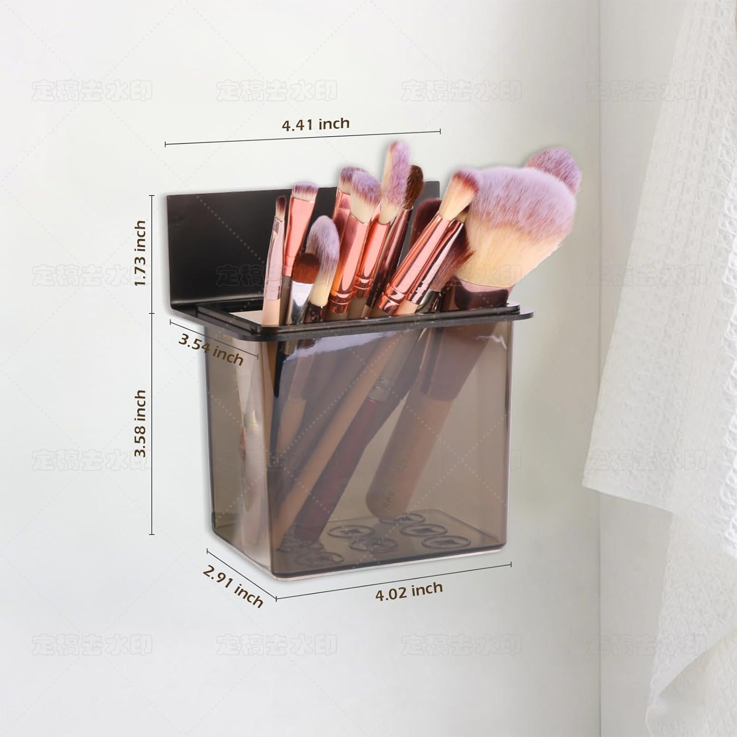 Modern Black Clear Plastic Toothbrush Holder Set