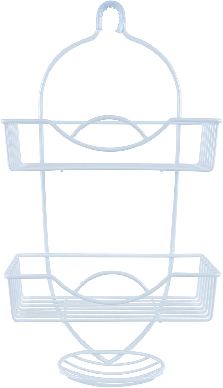 Bath Bliss 4010-WHT Rainbow Style Shower Caddy