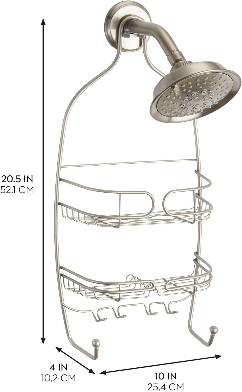 iDesign Hanging Shower Caddy with Shelves and Hooks
