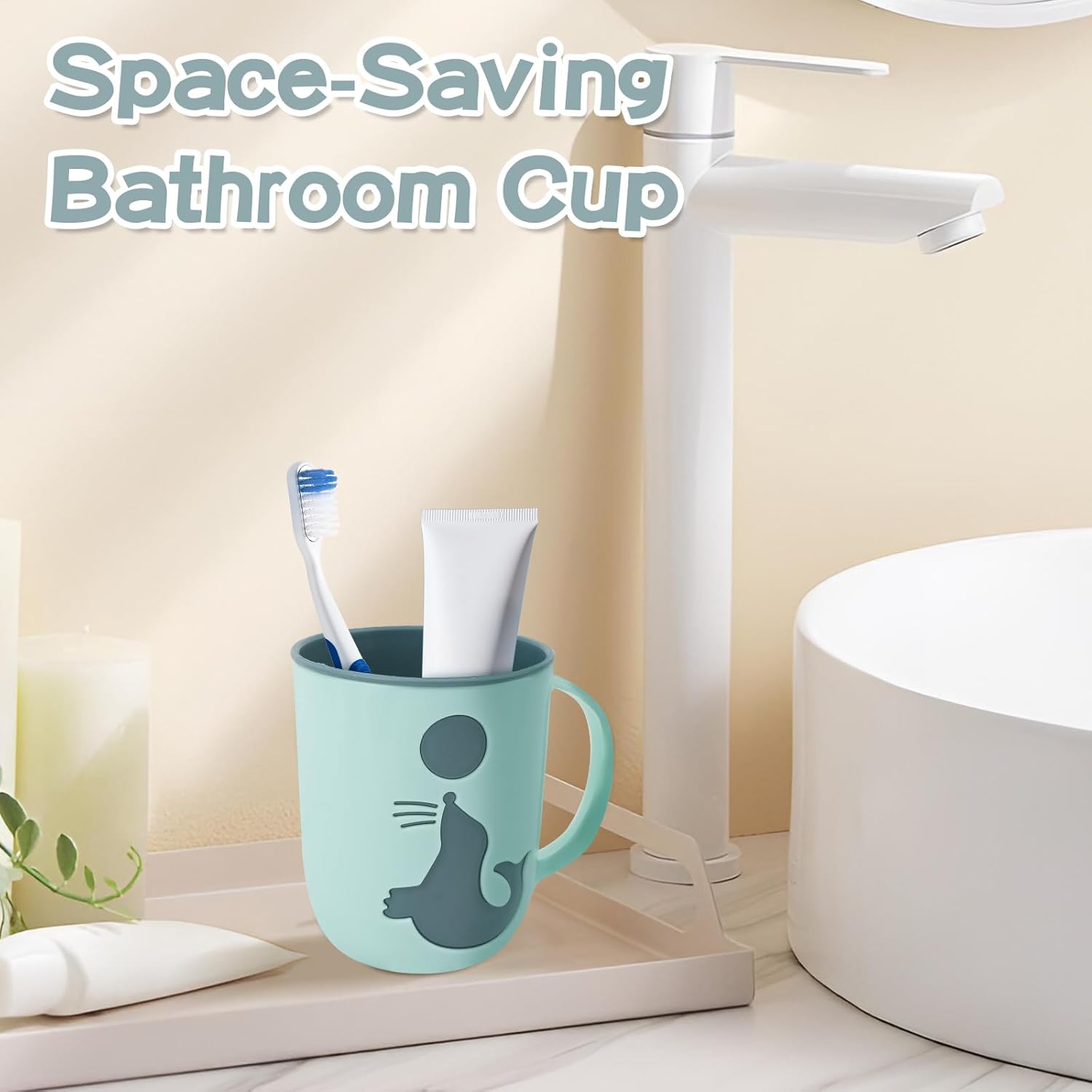 Unique Toothbrush Cup 4-Pack for Bathroom