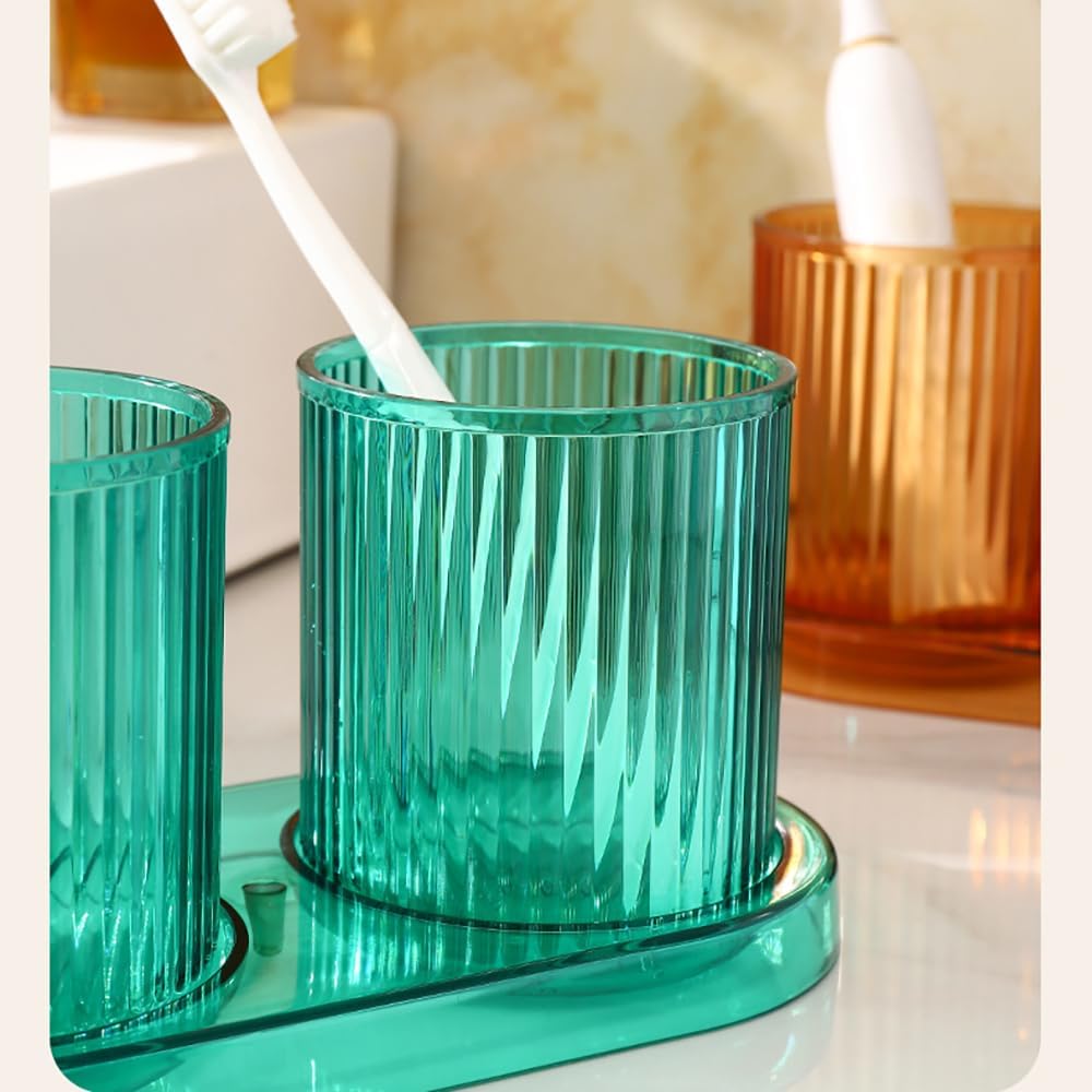 Bathroom Toothbrush Holder Tumbler Set for 2