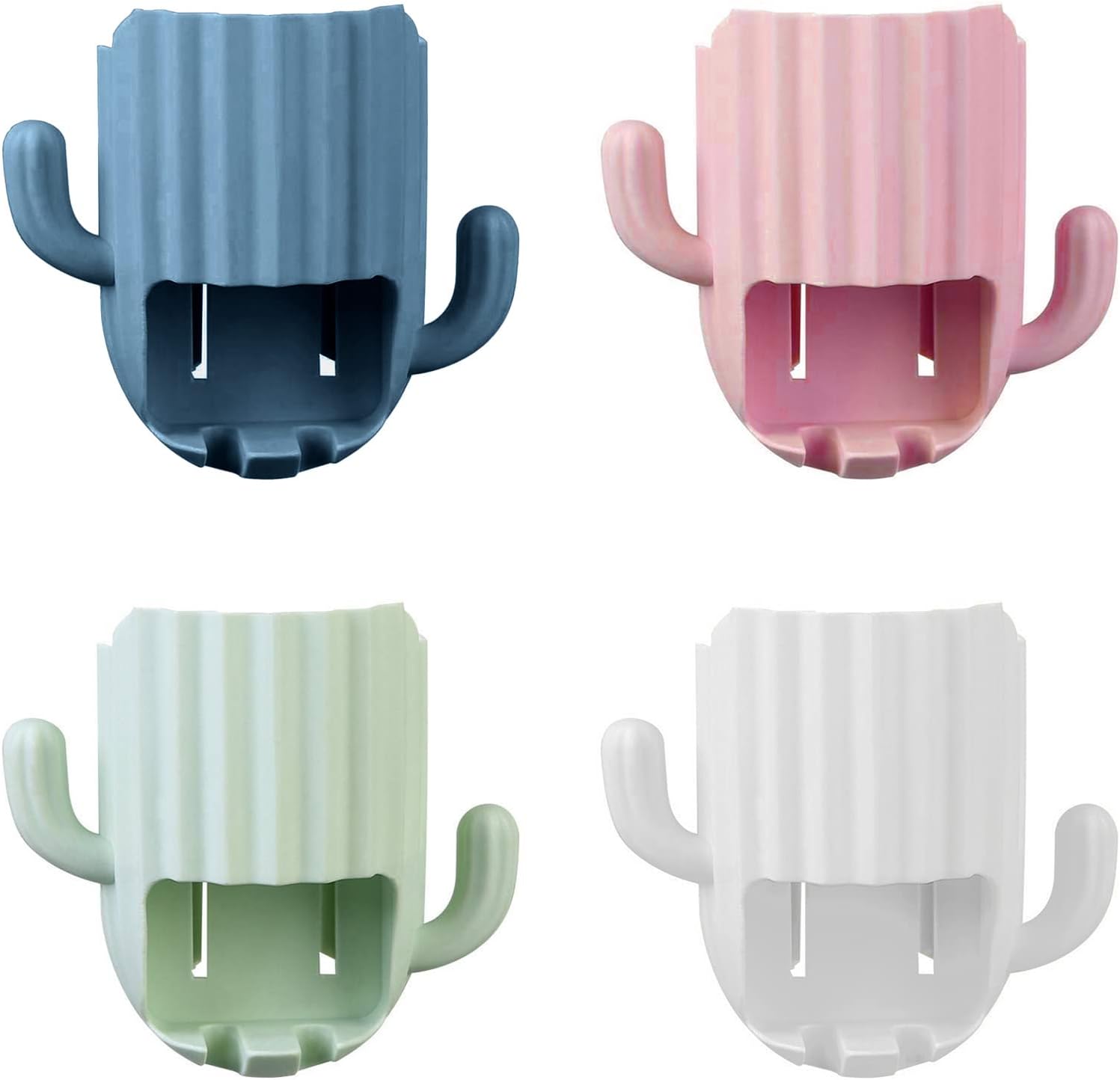 DRAGONRUN Cactus Toothbrush Toothpaste Holder Rack Bathroom Organizer for Kids Adults Green
