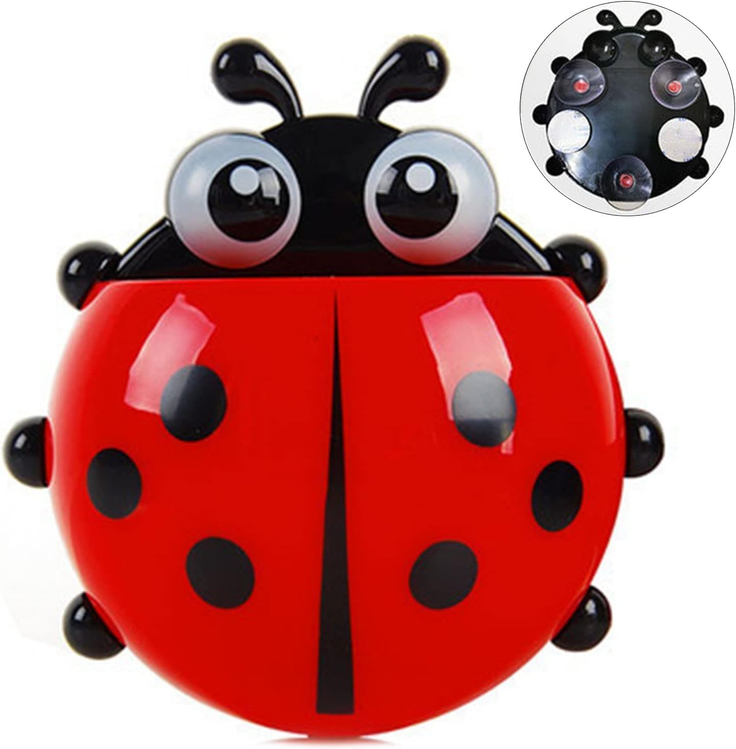 Adorable Ladybug Toothbrush Holder with Suction Cup
