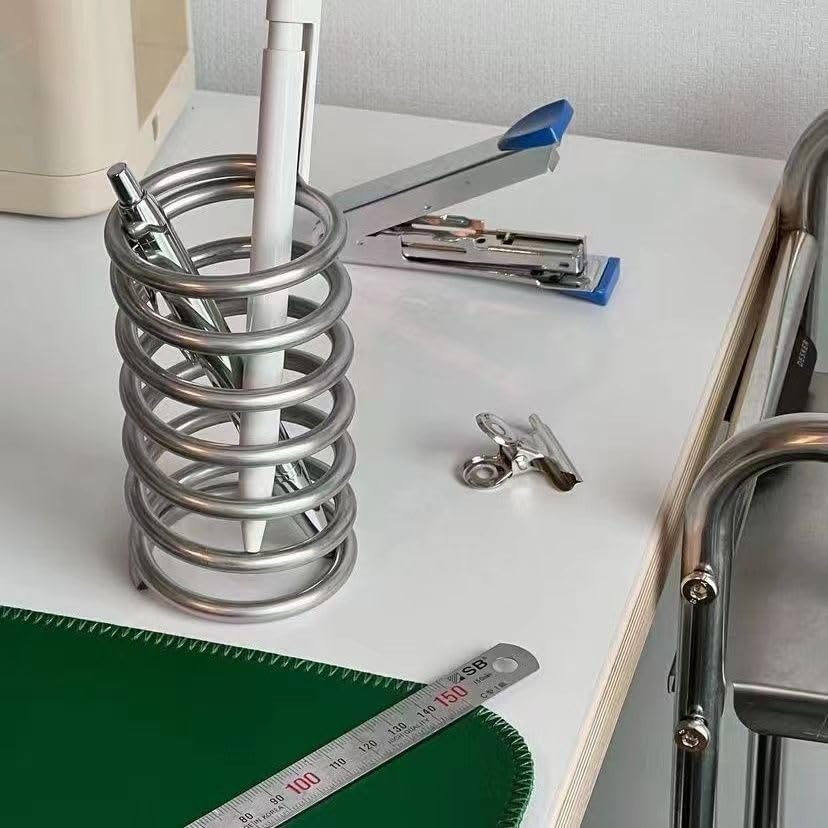 Spring-Shape Stainless Steel Toothbrush Holder