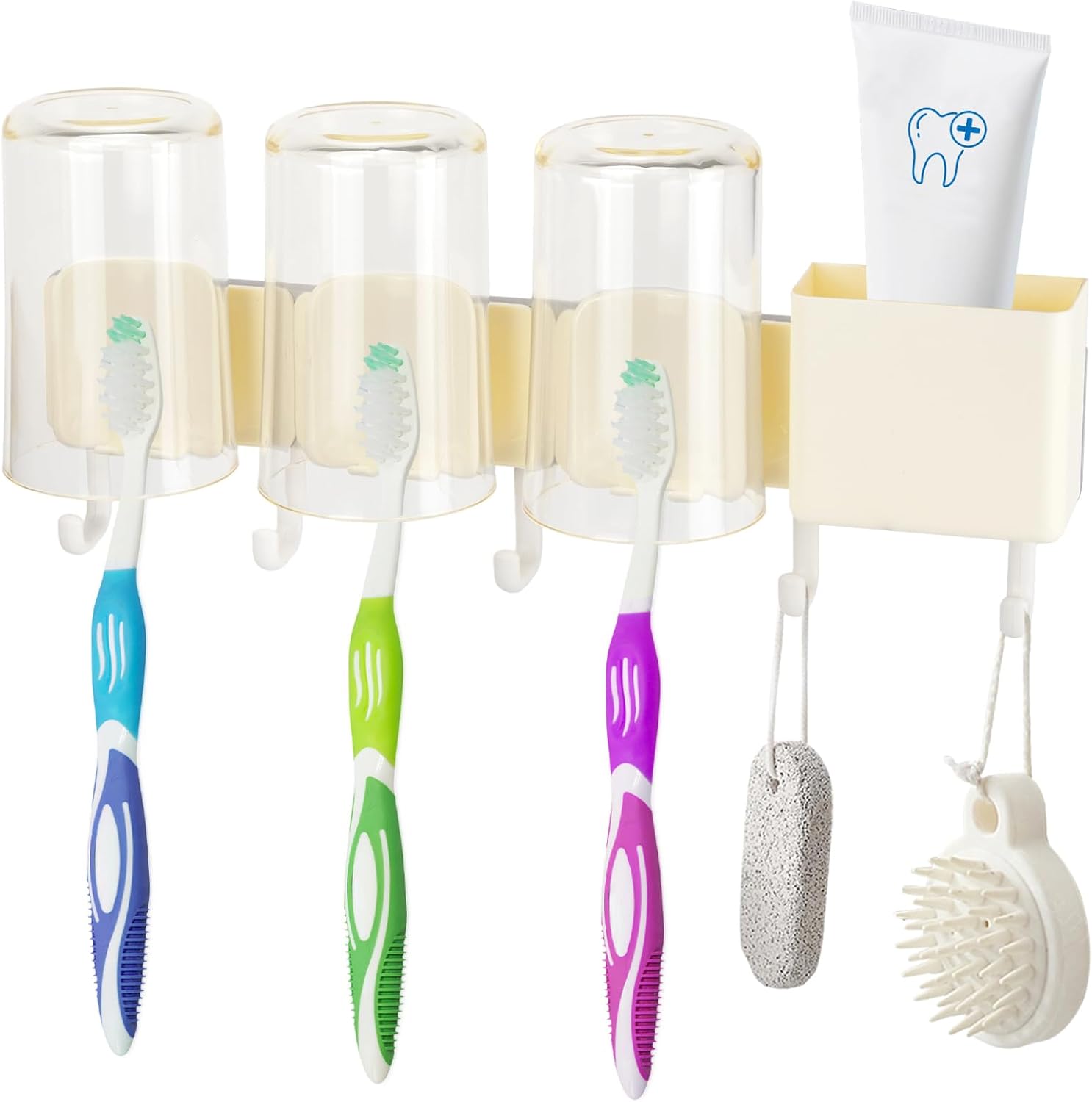 Koulate 3-Slot Wall Mounted Toothbrush Holder