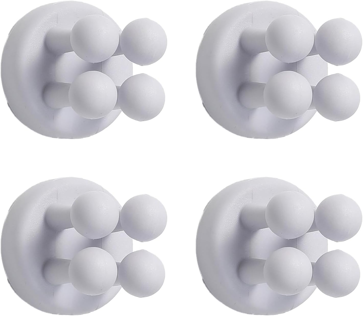 4-Pack Silicone Toothbrush Holder Multi-Functional Kitchen Organizer