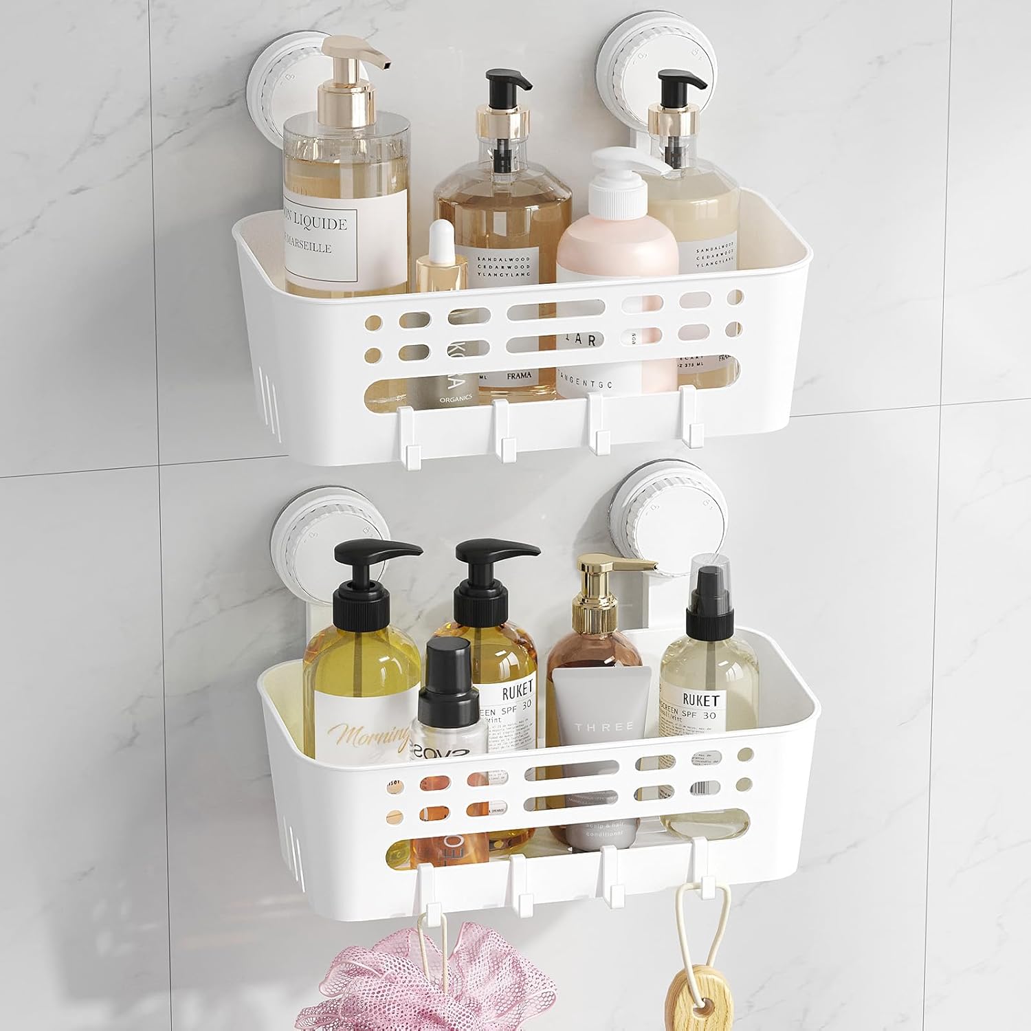 Effortless Suction Cup Shower Caddy