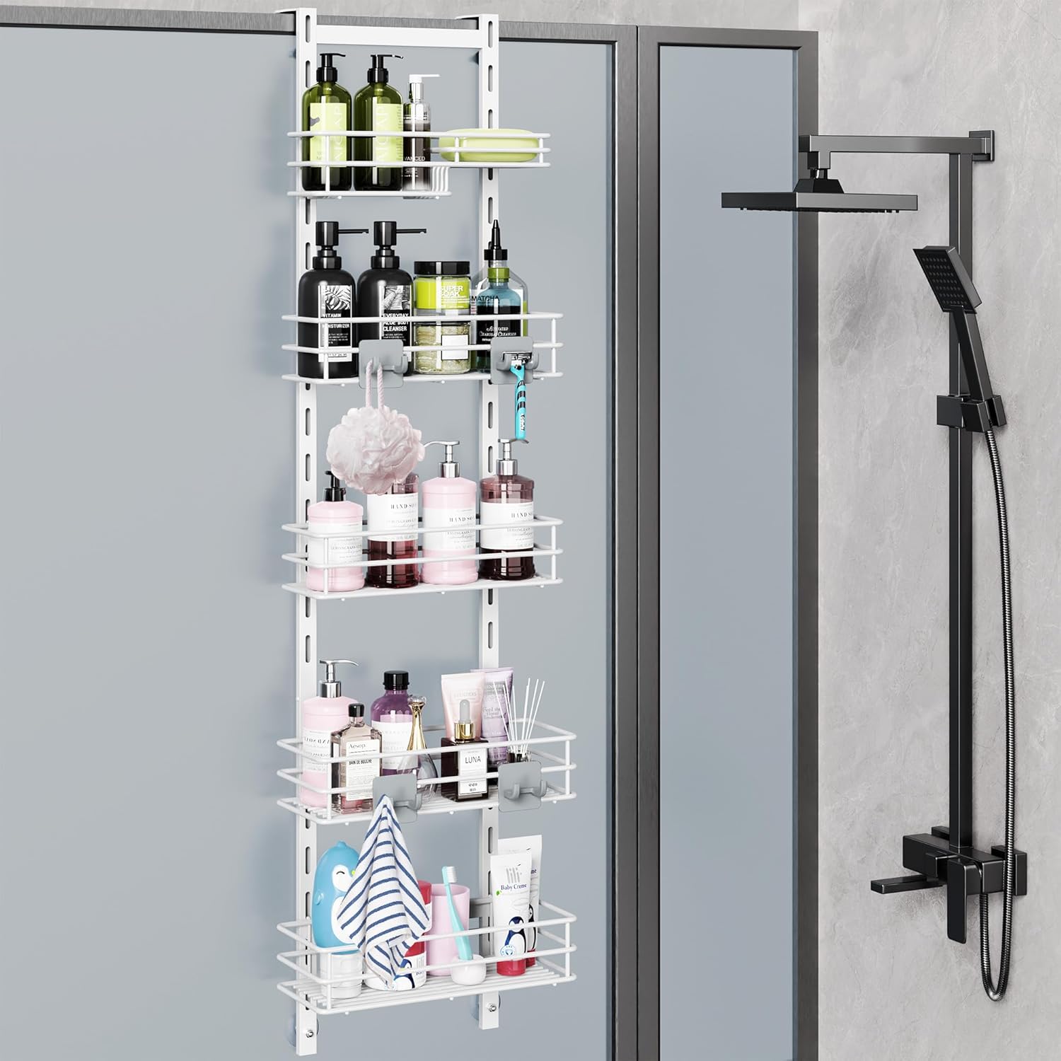 Adjustable Over-the-Door Shower Caddy