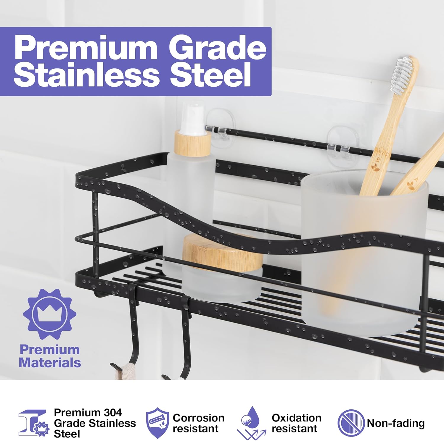 Sturdy Rust-Proof Shower Caddy
