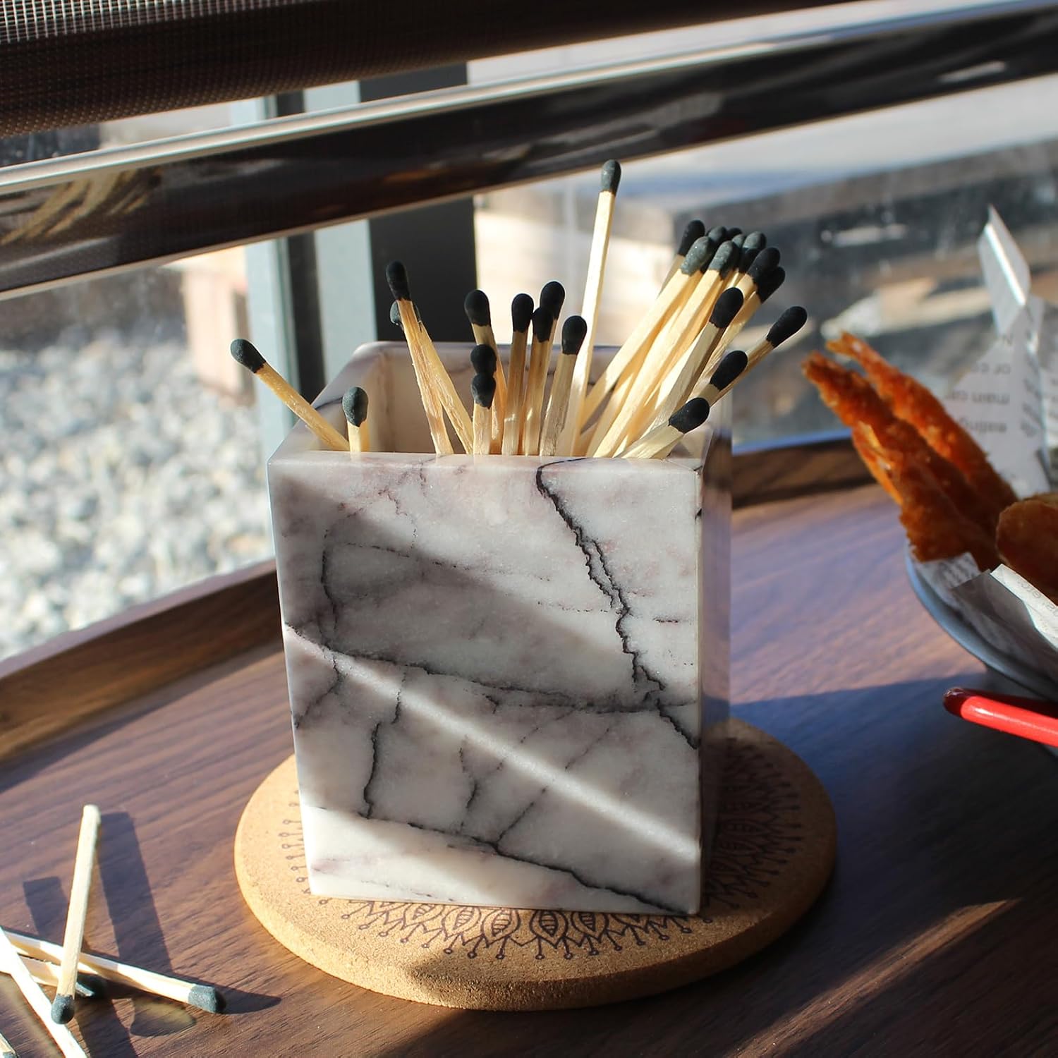 Elegant Natural Marble Toothbrush Holder for Your Bathroom