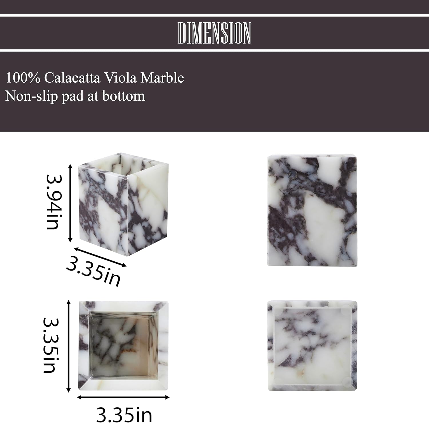 Denique Natural Marble Toothbrush Holder