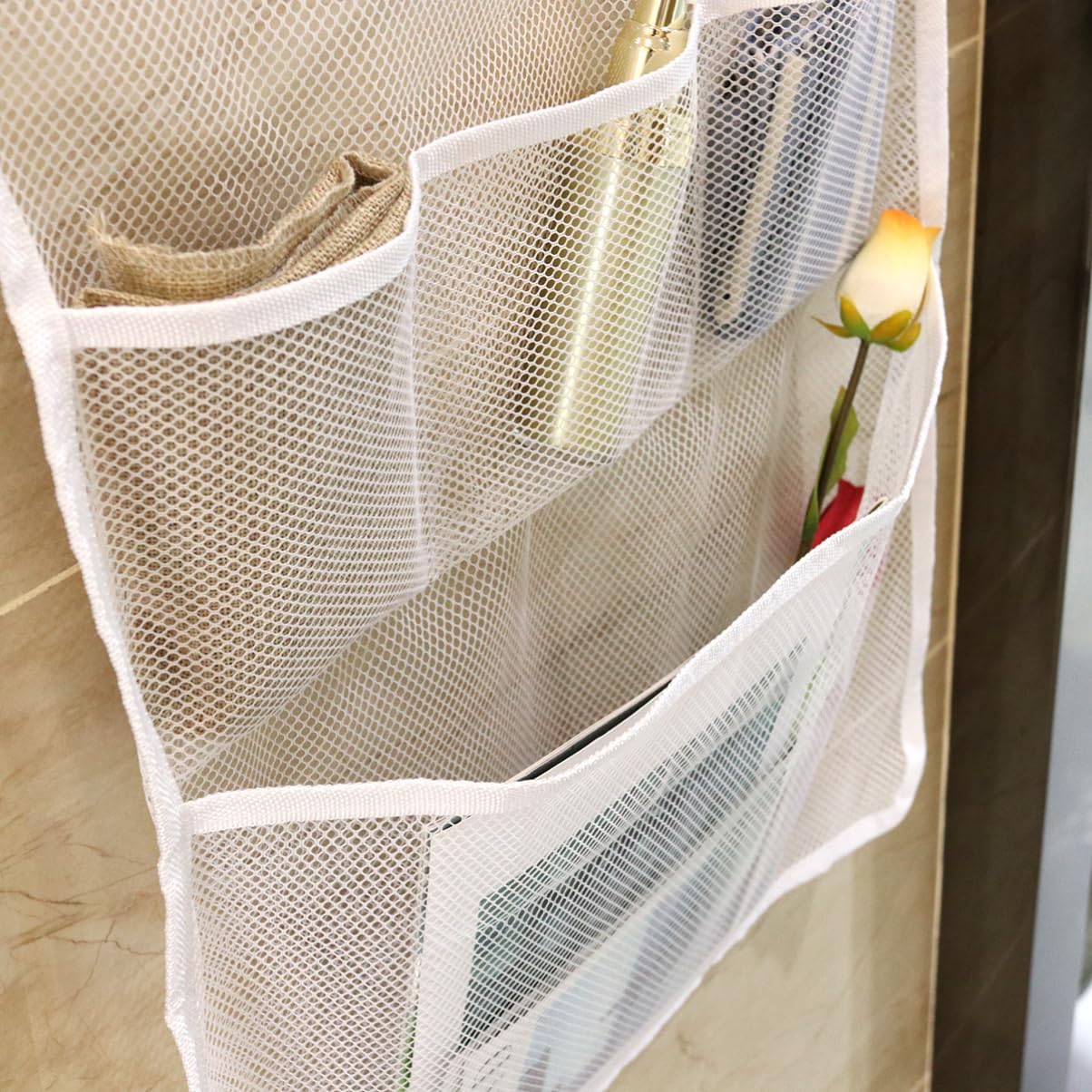 ABOOFAN Bathtub Toy Organizer Set with Suction Cup Hooks