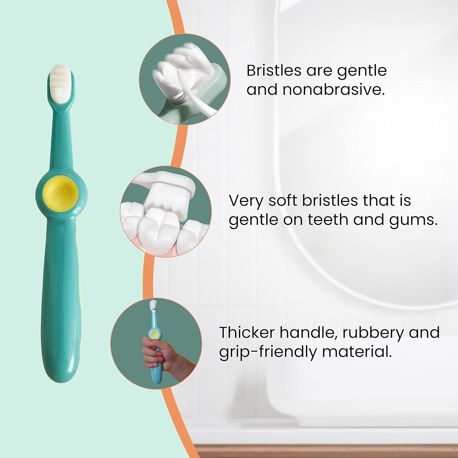 Lion Ultra Soft Bristle Toothbrush Wall-Mounted Organizer for Kids