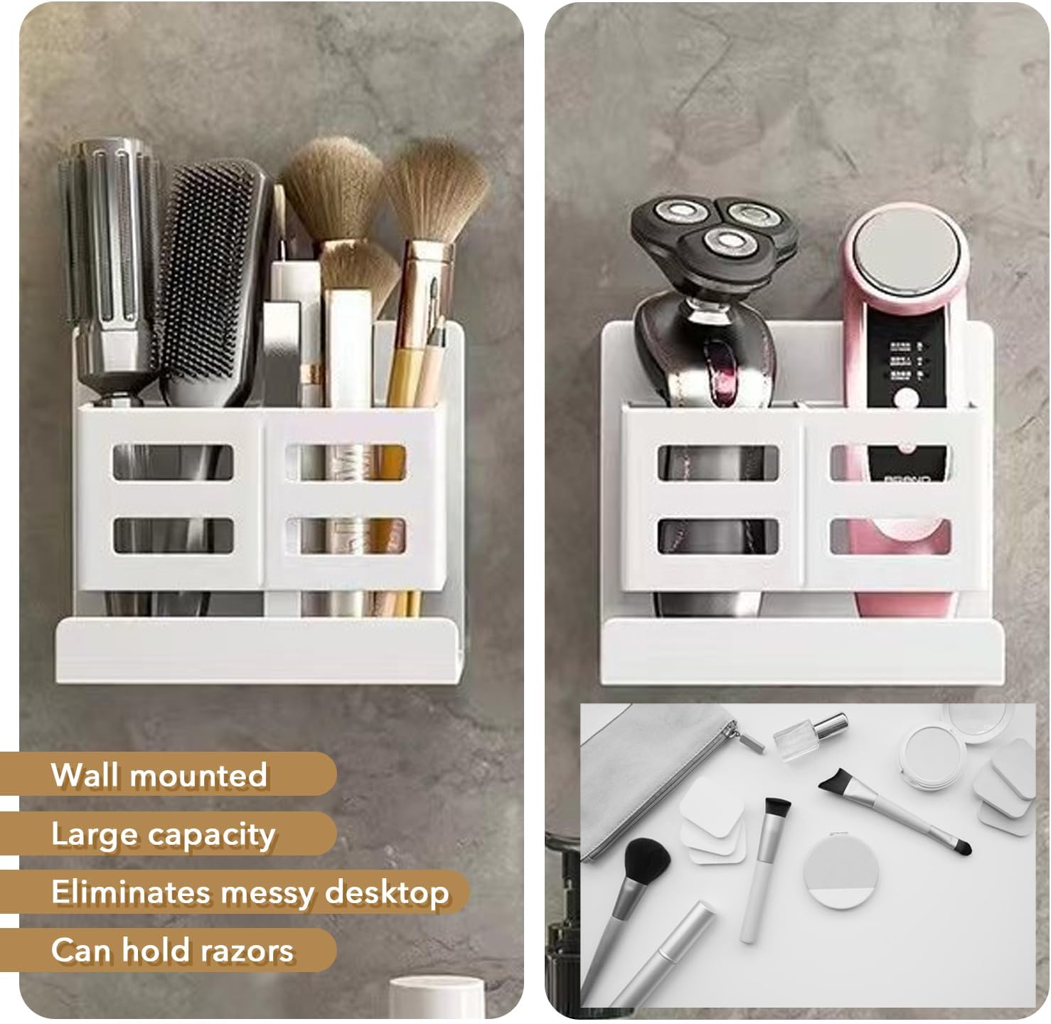 Feenhag Toothbrush Holder Wall Mounted White