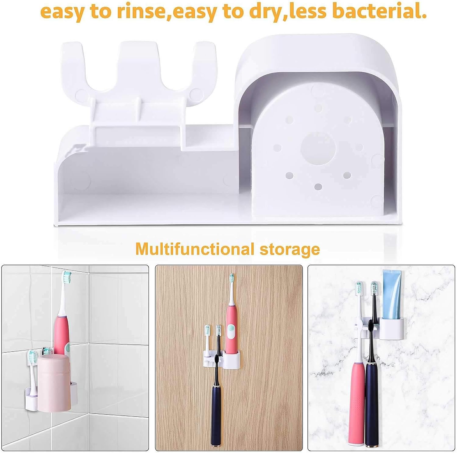 Wall-Mounted Electric Toothbrush Holder 1 Pack