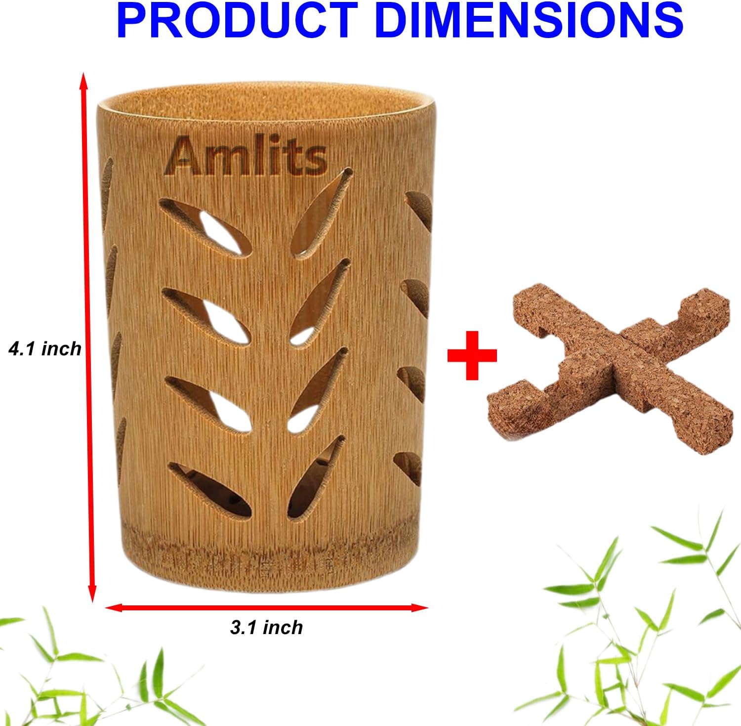 Bamboo Toothbrush Holder - Quick Drying Single-Piece Design