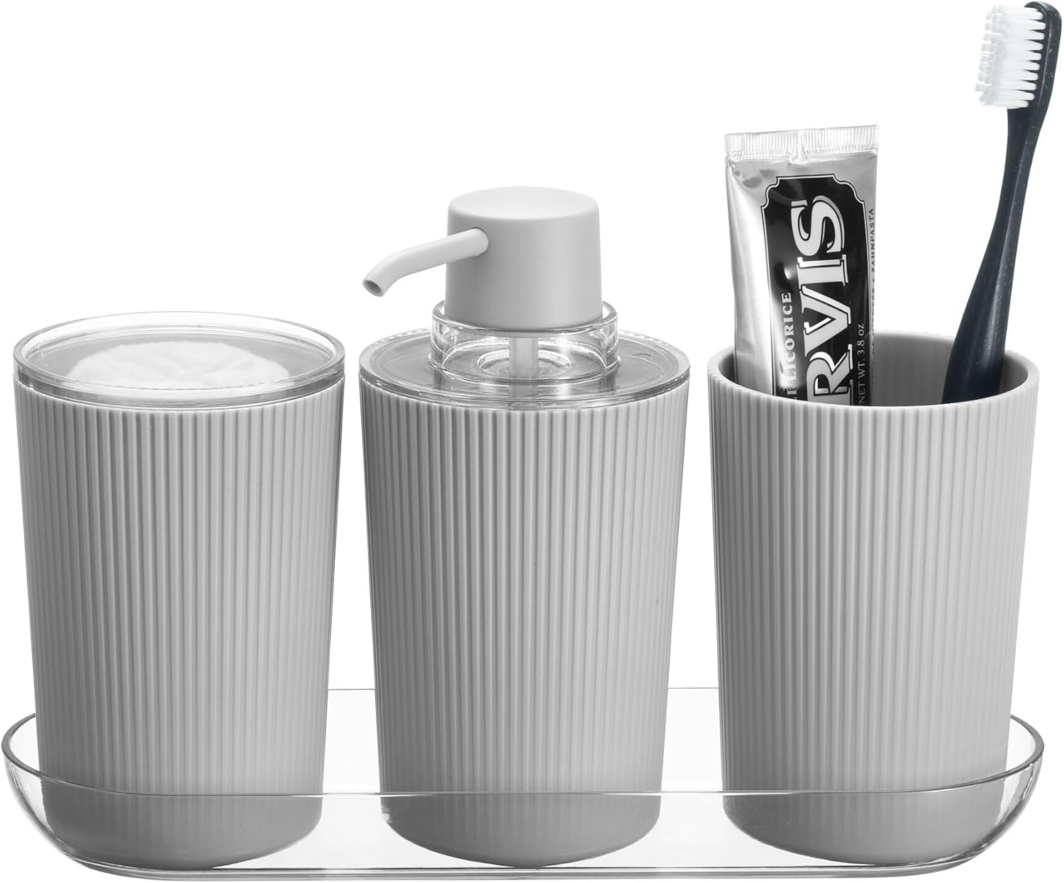 iDesign Removable Divider Toothbrush Holder for Bath