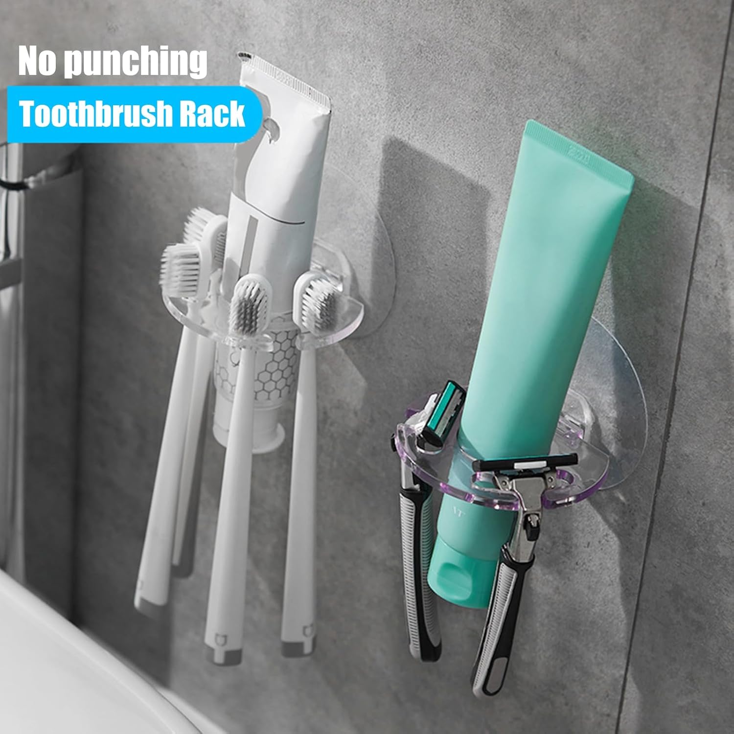 UlafbwurWall-Mounted Toothbrush Holder