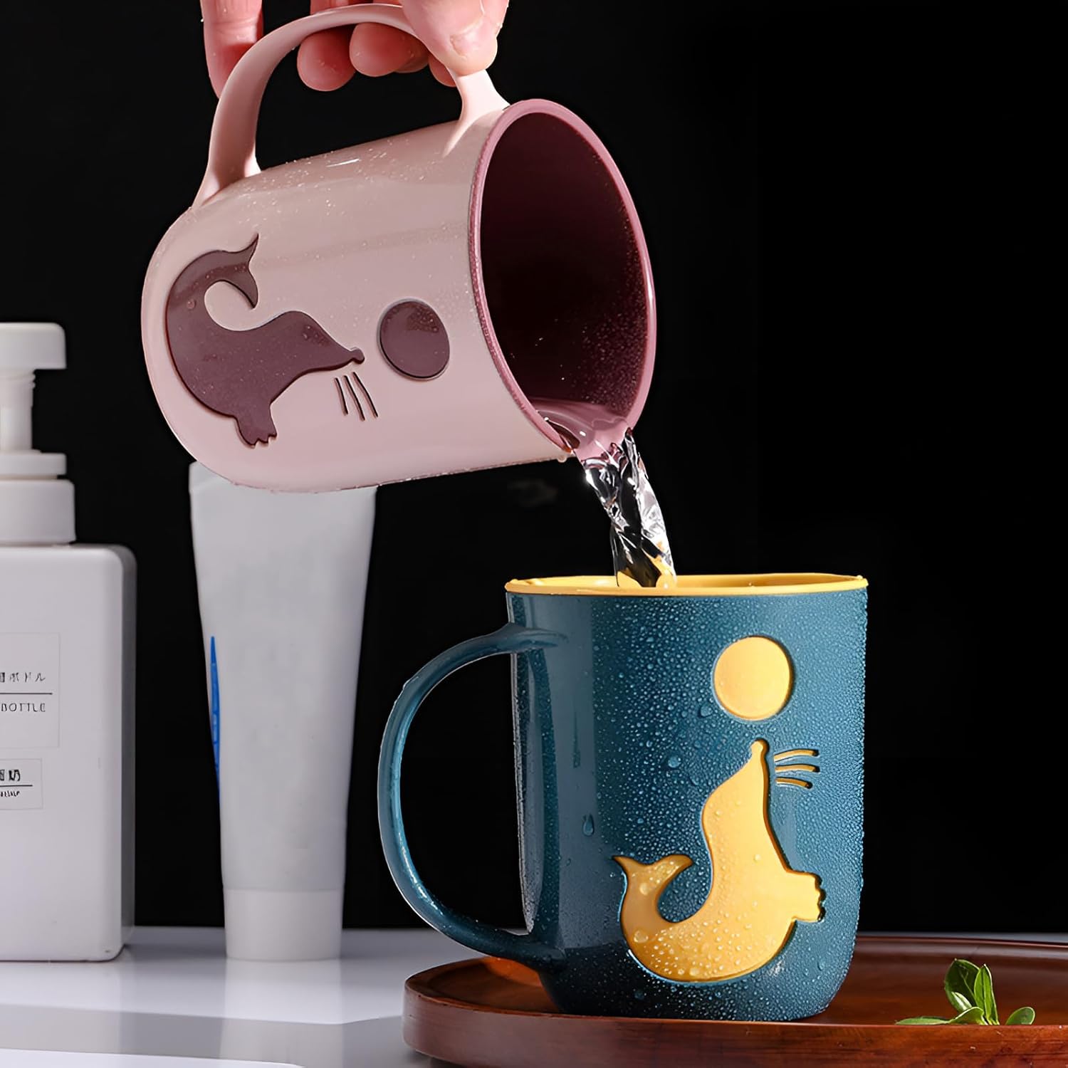 Unique Toothbrush Cup 4-Pack for Bathroom