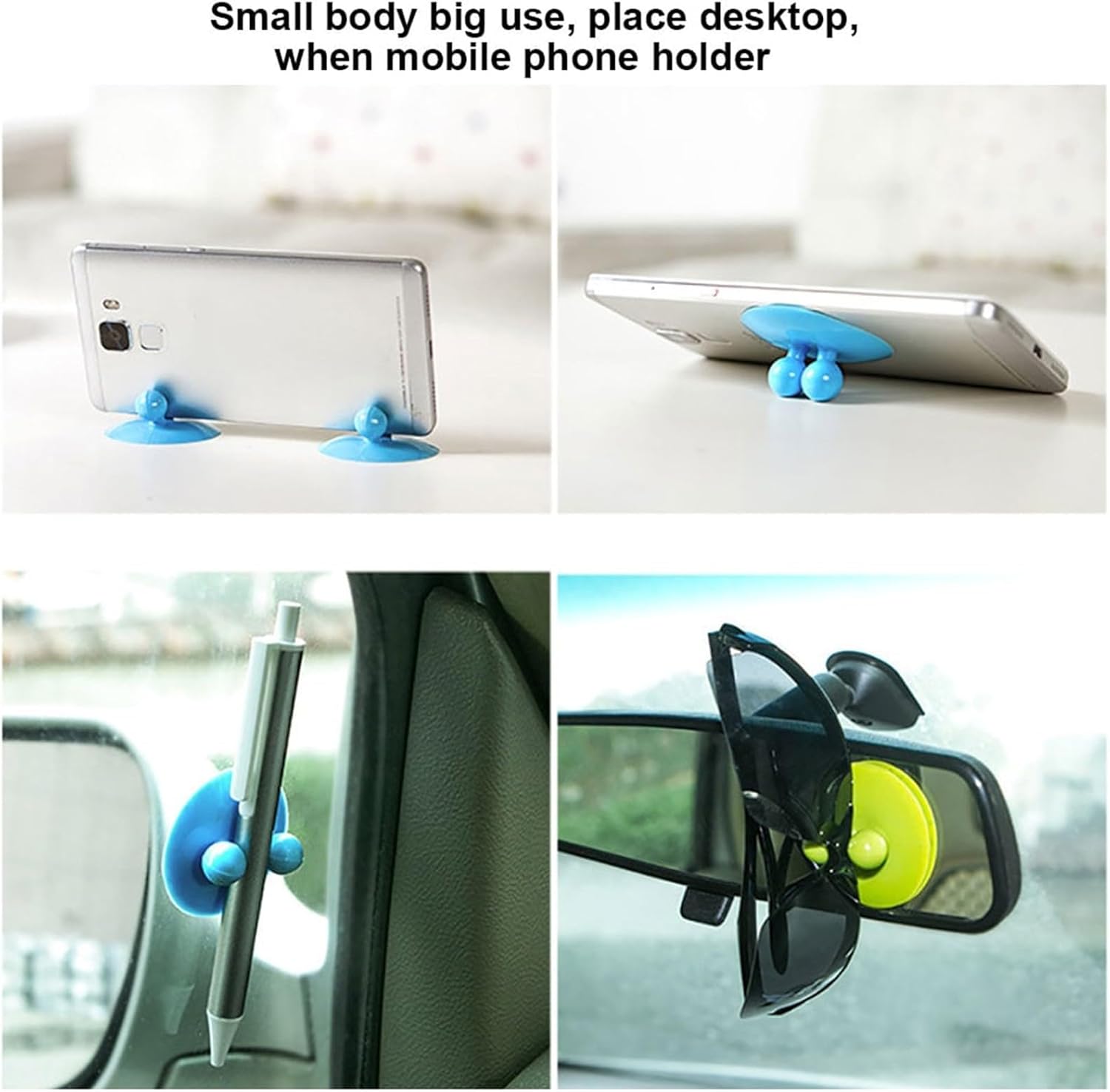 Wall Suction Cup Holder 2-Piece Blue