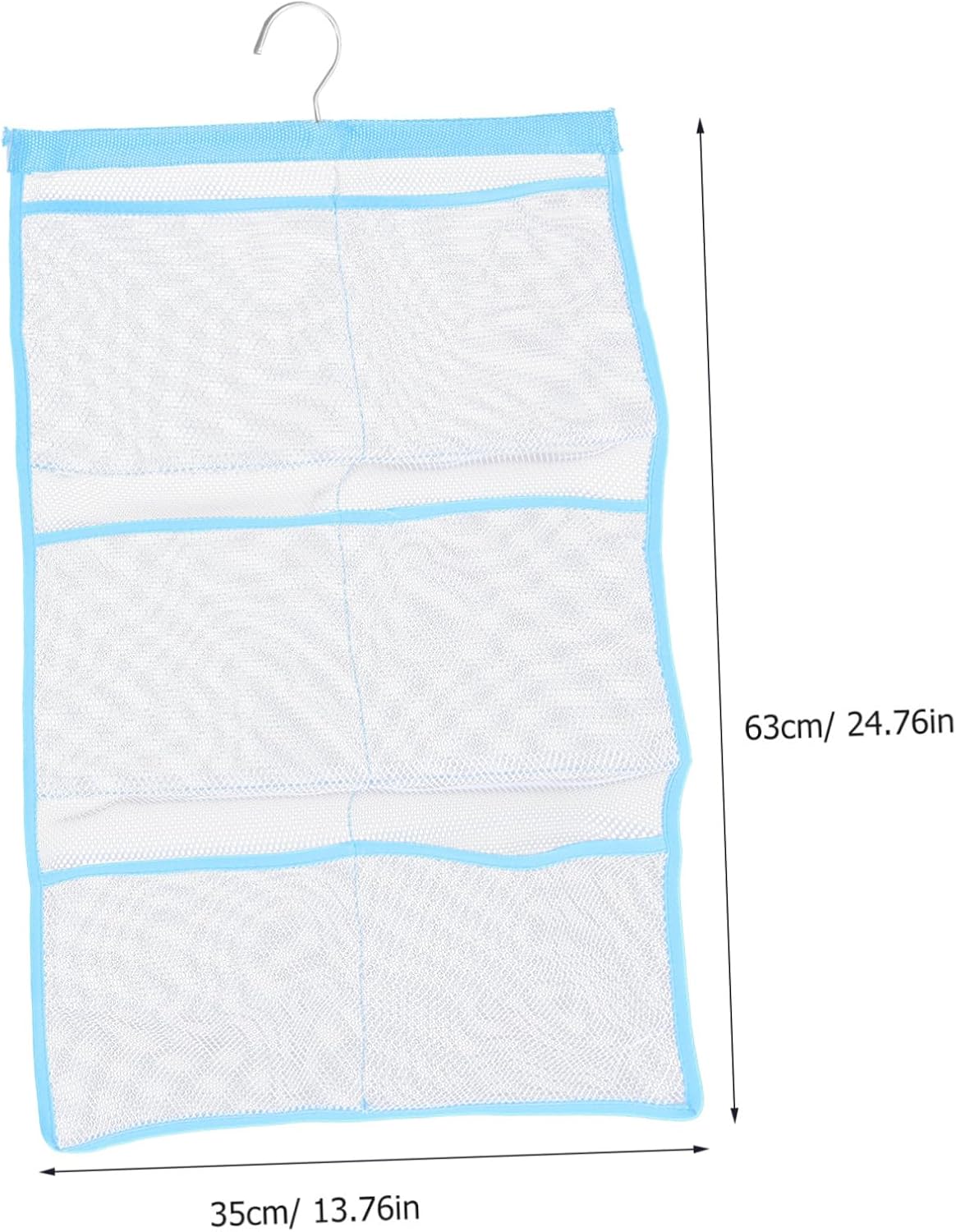 Quick-Dry Mesh Shower Organizer with 6 Pockets for Bathroom Accessories