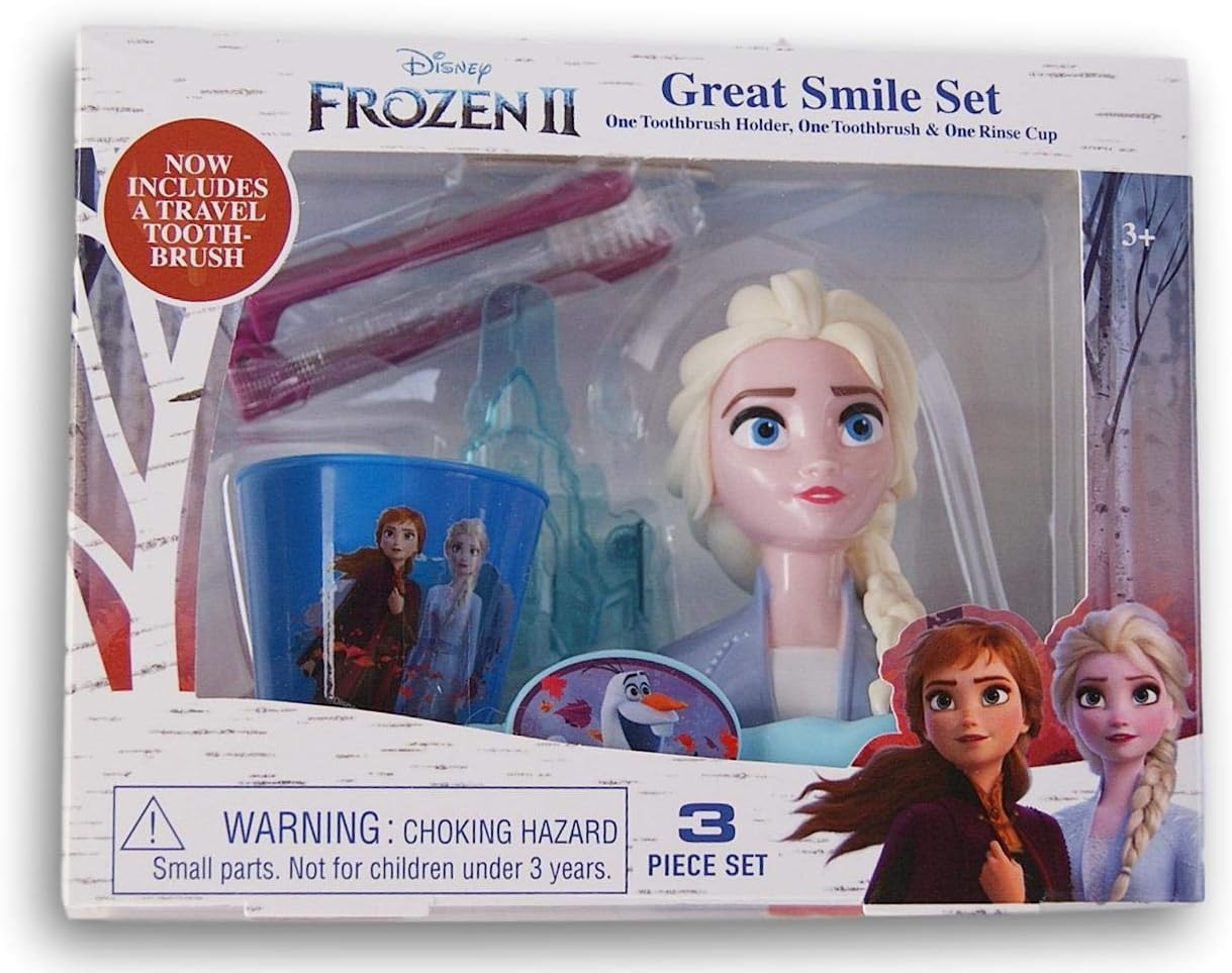 Entertainment One Frozen 2 Elsa Smile Toothbrush Holder Set