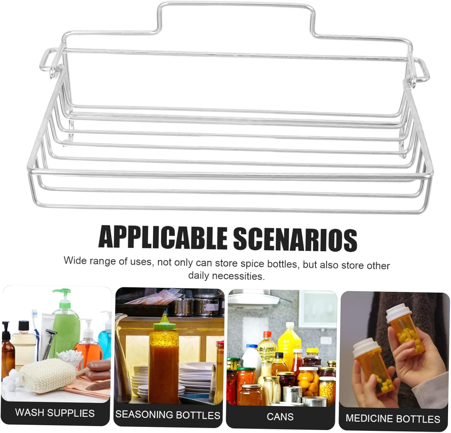 Stainless Steel Shower Organizer with Removable Shelves