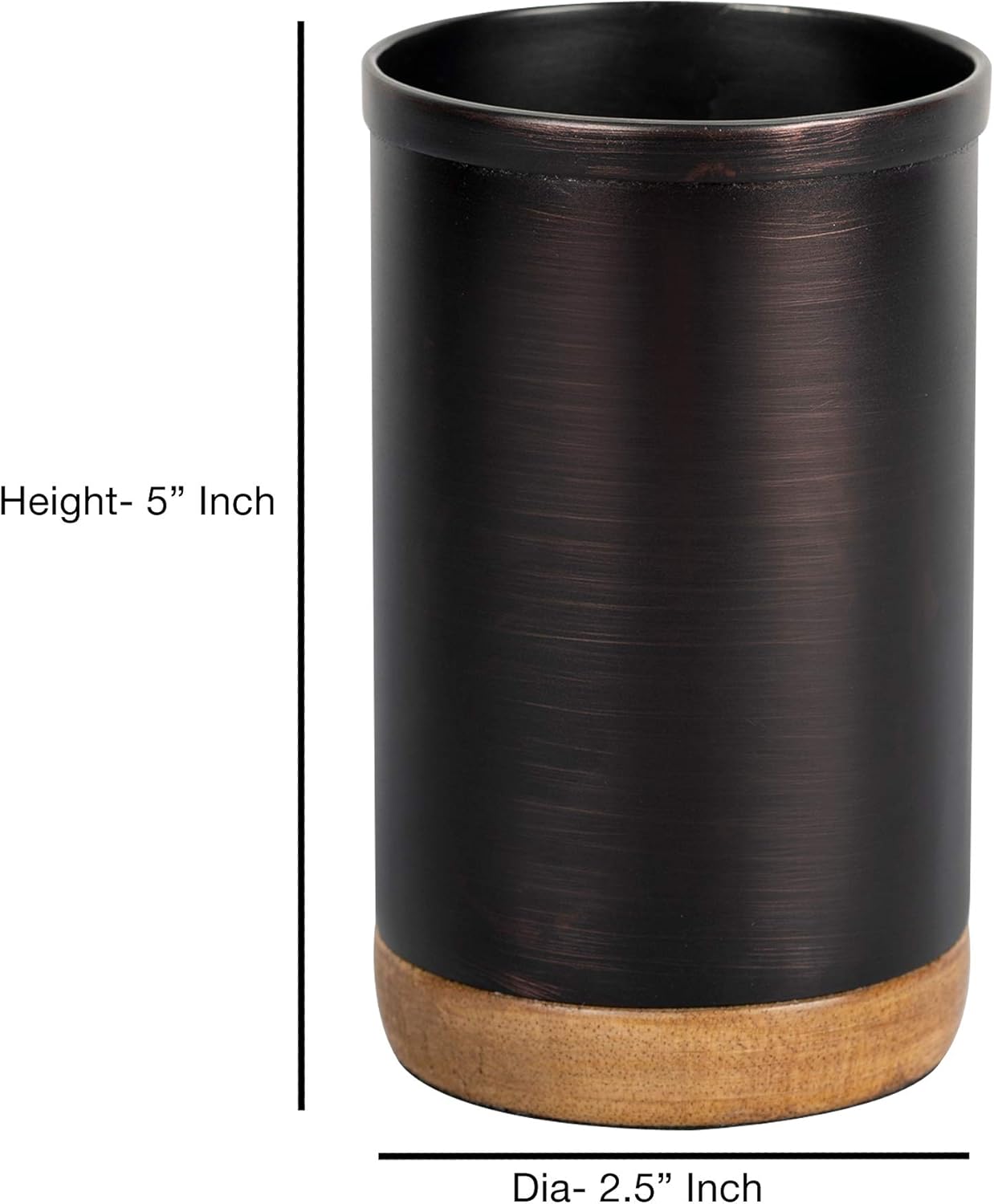 Styled salty tumbler and brush holder