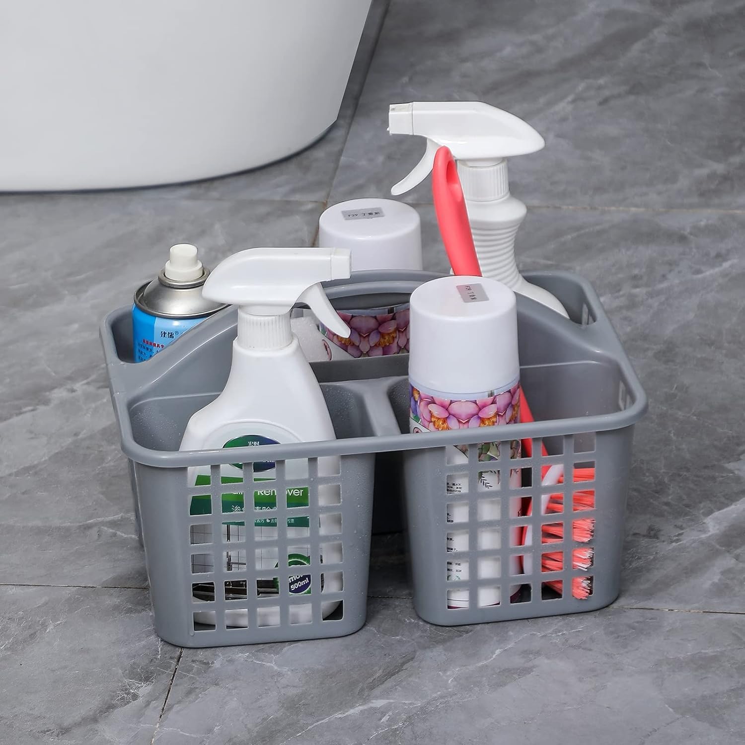Trackless compact and portable shower organizer