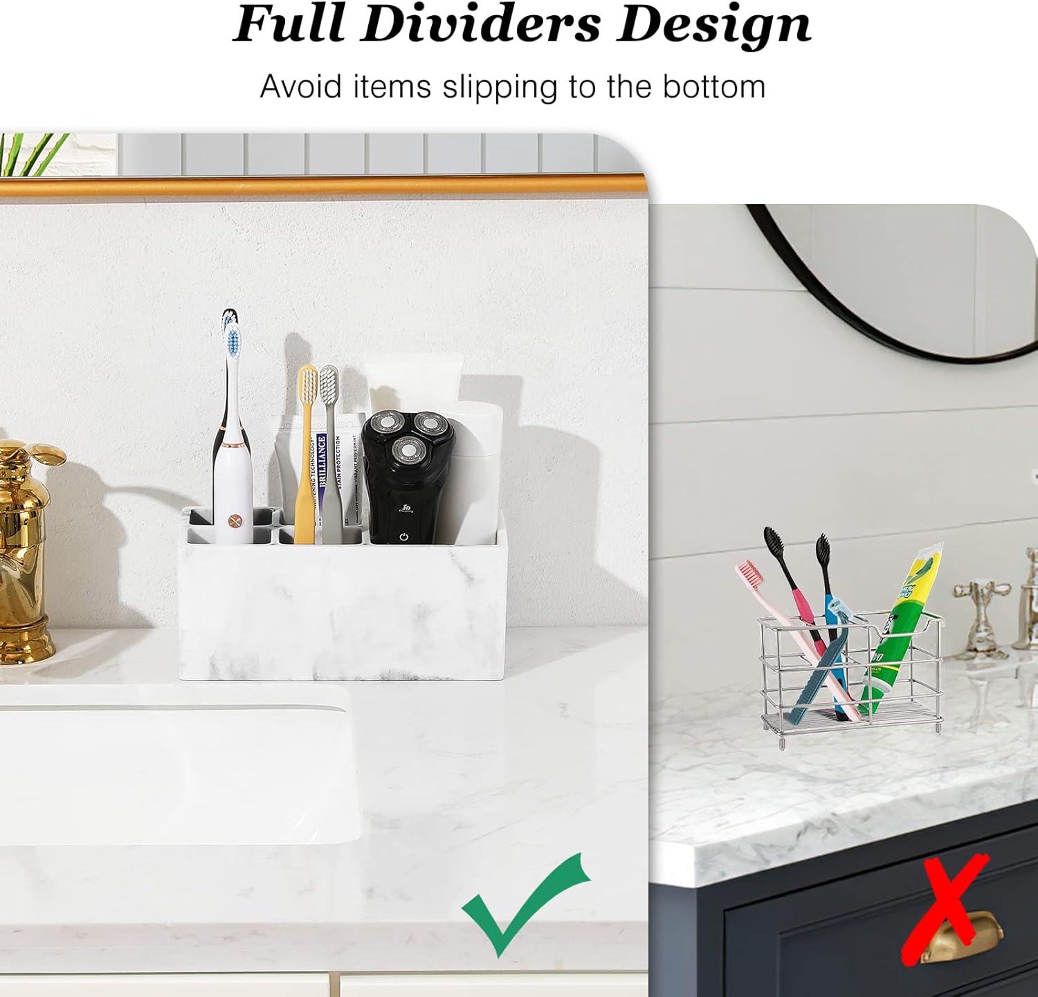 Luxspire Toothbrush Holder with 5 Slots