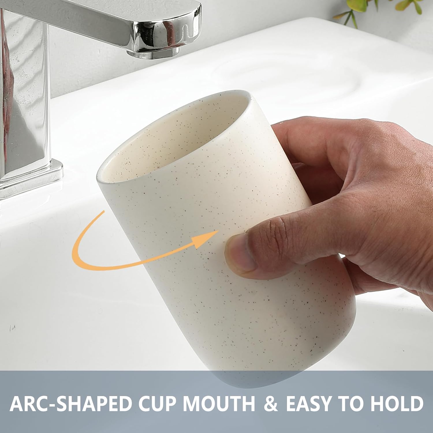 Ceramic Toothbrush Holder - Durable Eco-Friendly Bathroom Organizer