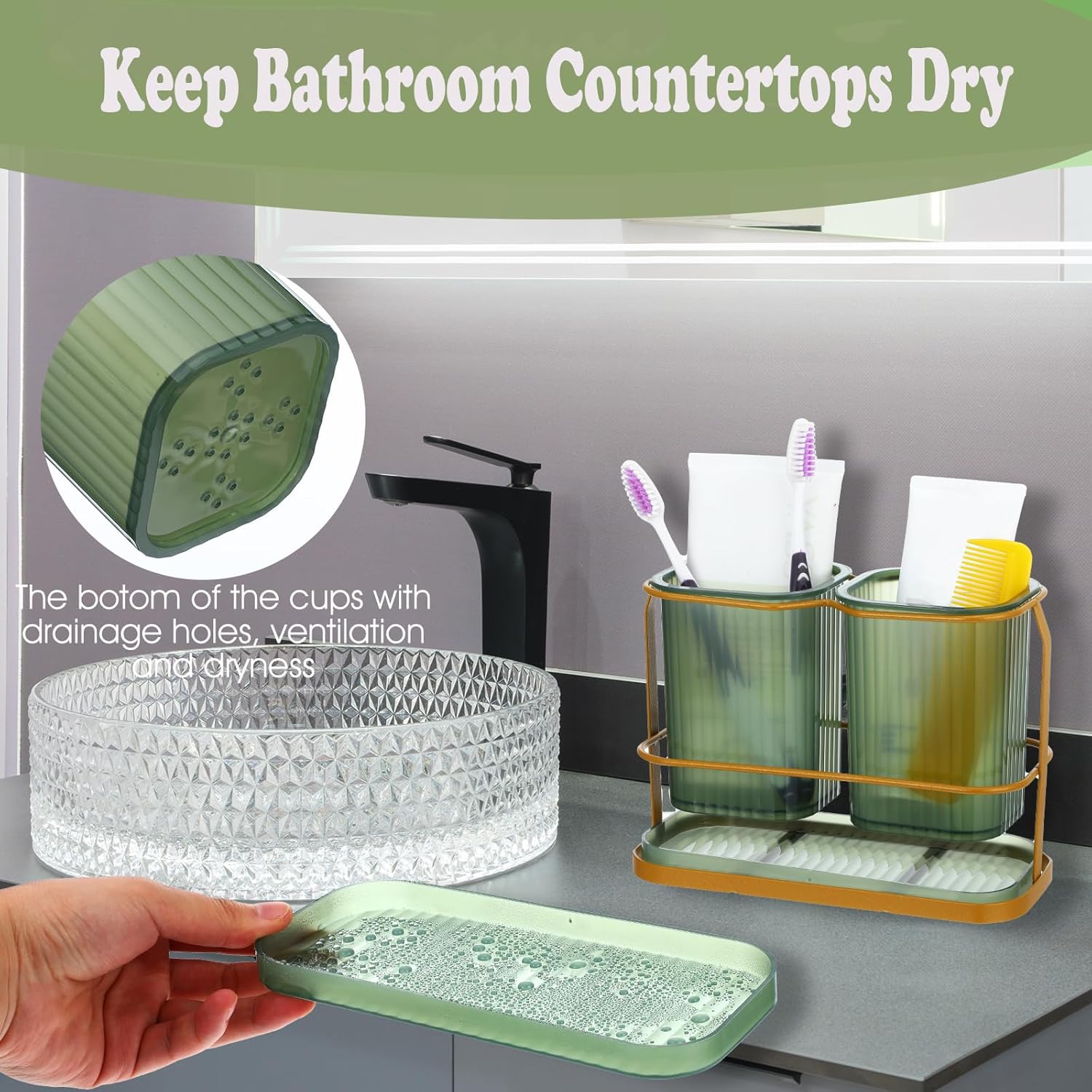 Stylish Space-Saving Wall-Mounted Toothbrush Holder