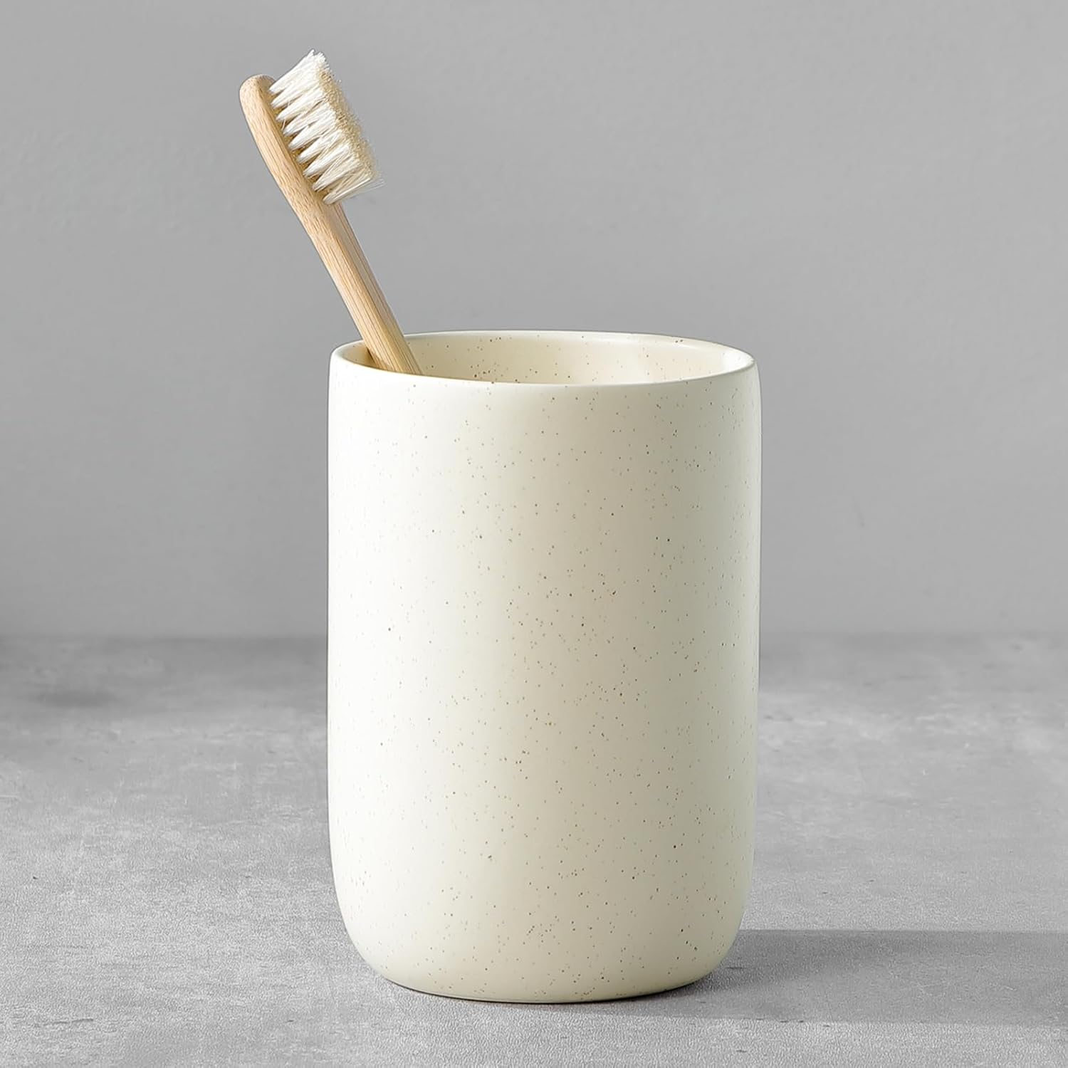 Ceramic Toothbrush Holder - Durable Eco-Friendly Bathroom Organizer