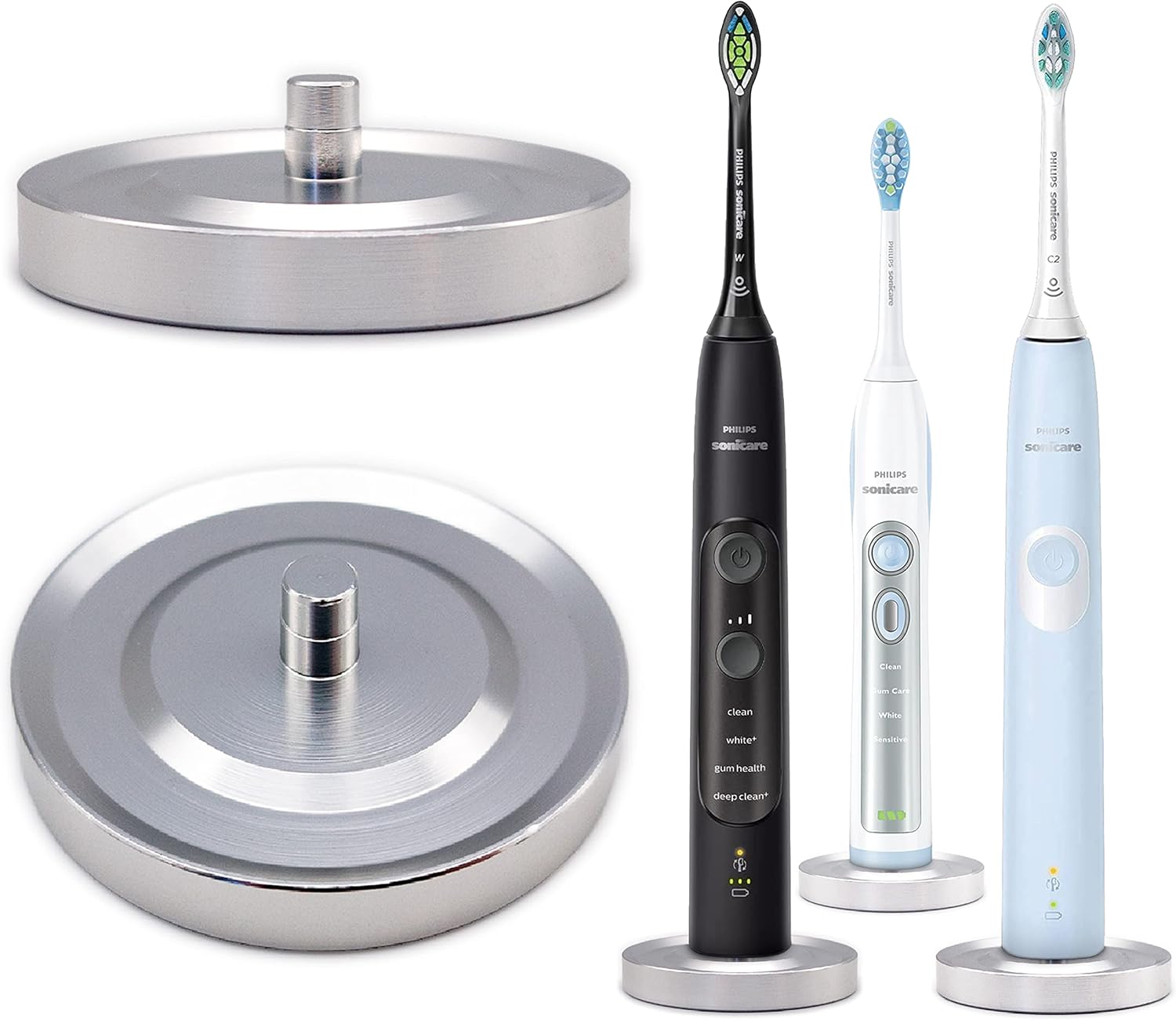 Silver Aluminum Toothbrush Holder for Philips Sonicare Electric Toothbrushes