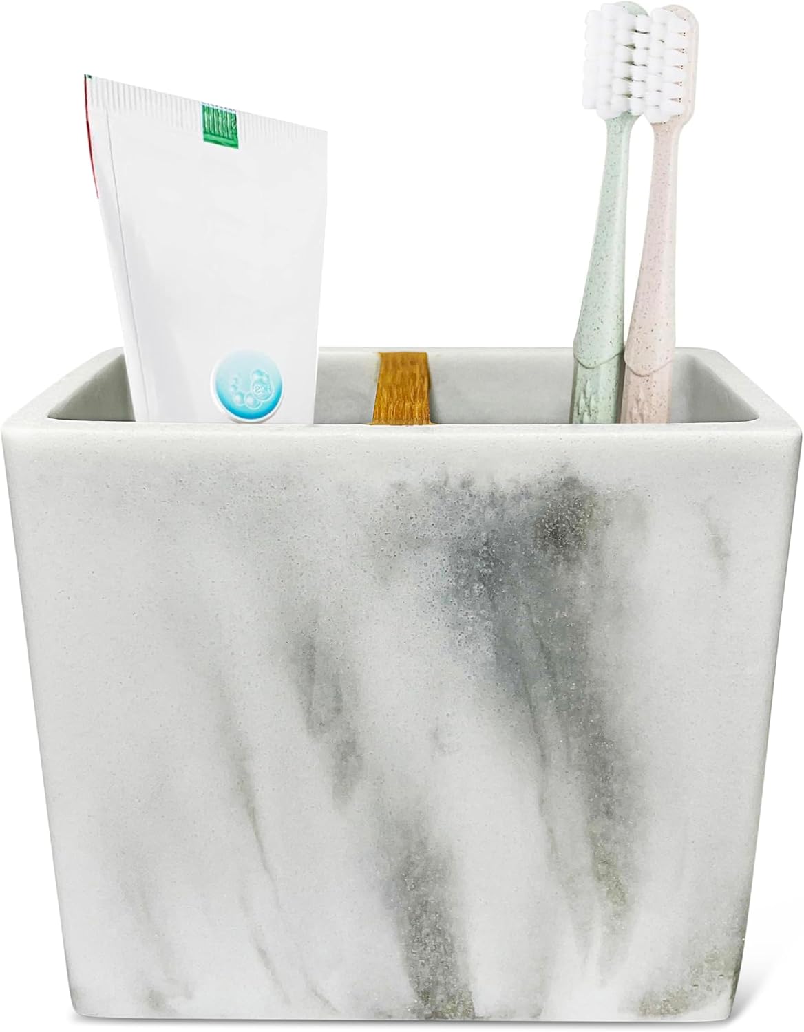 Santorini Resin Toothbrush Holder - Space-Saving Bathroom Organizer